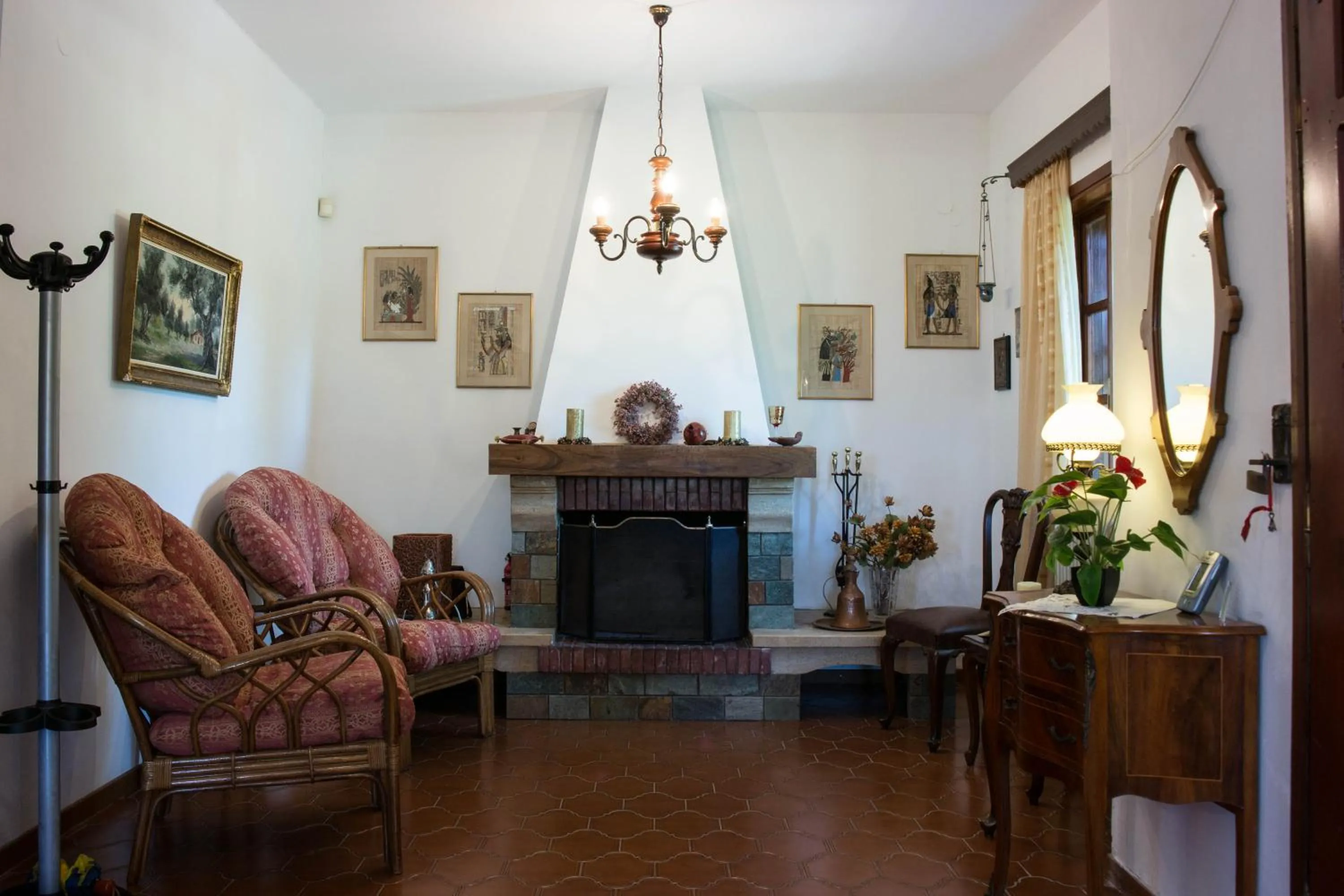 Seating area in Alexandra Villa Stalos