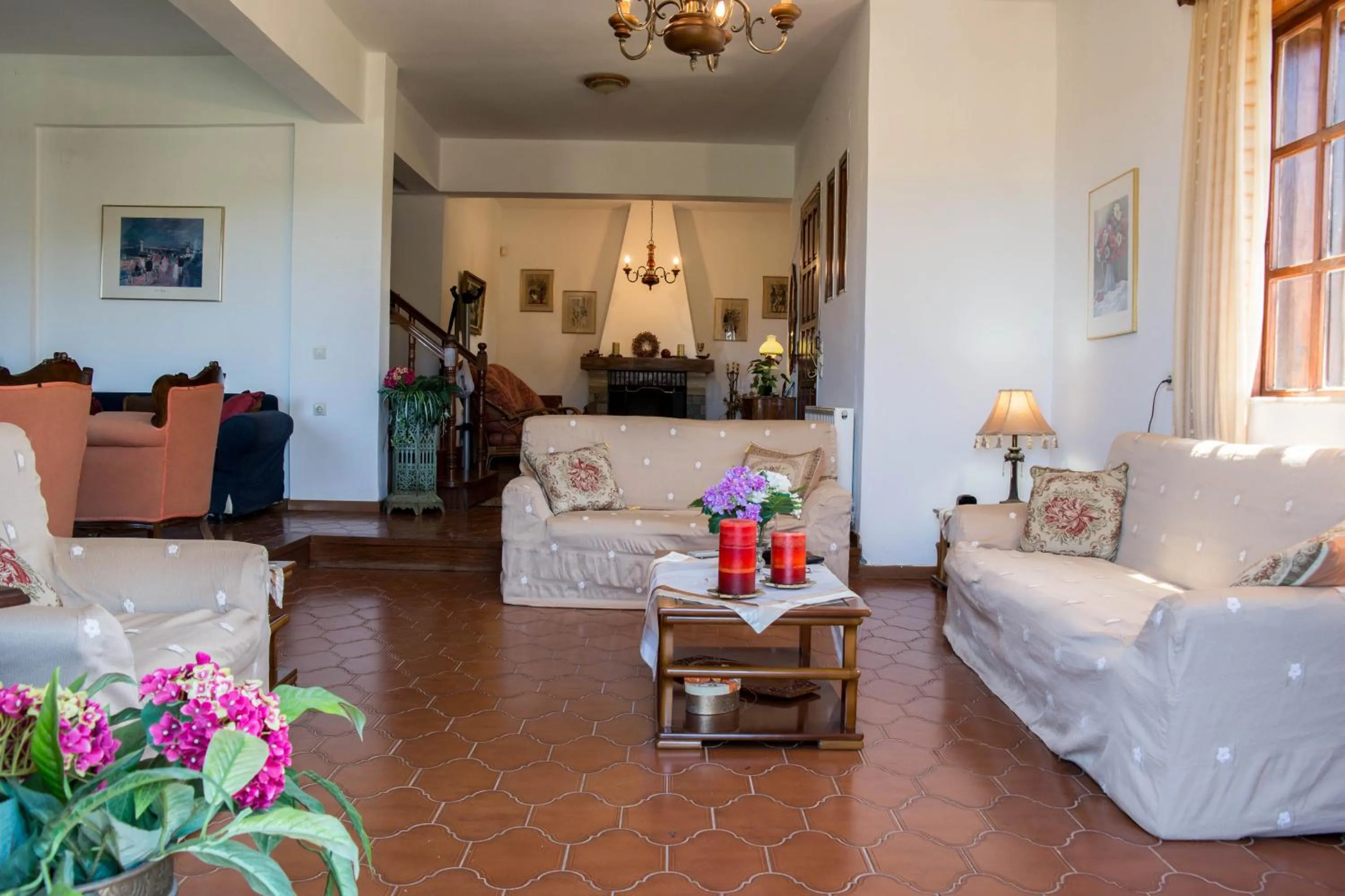 Living room in Alexandra Villa Stalos