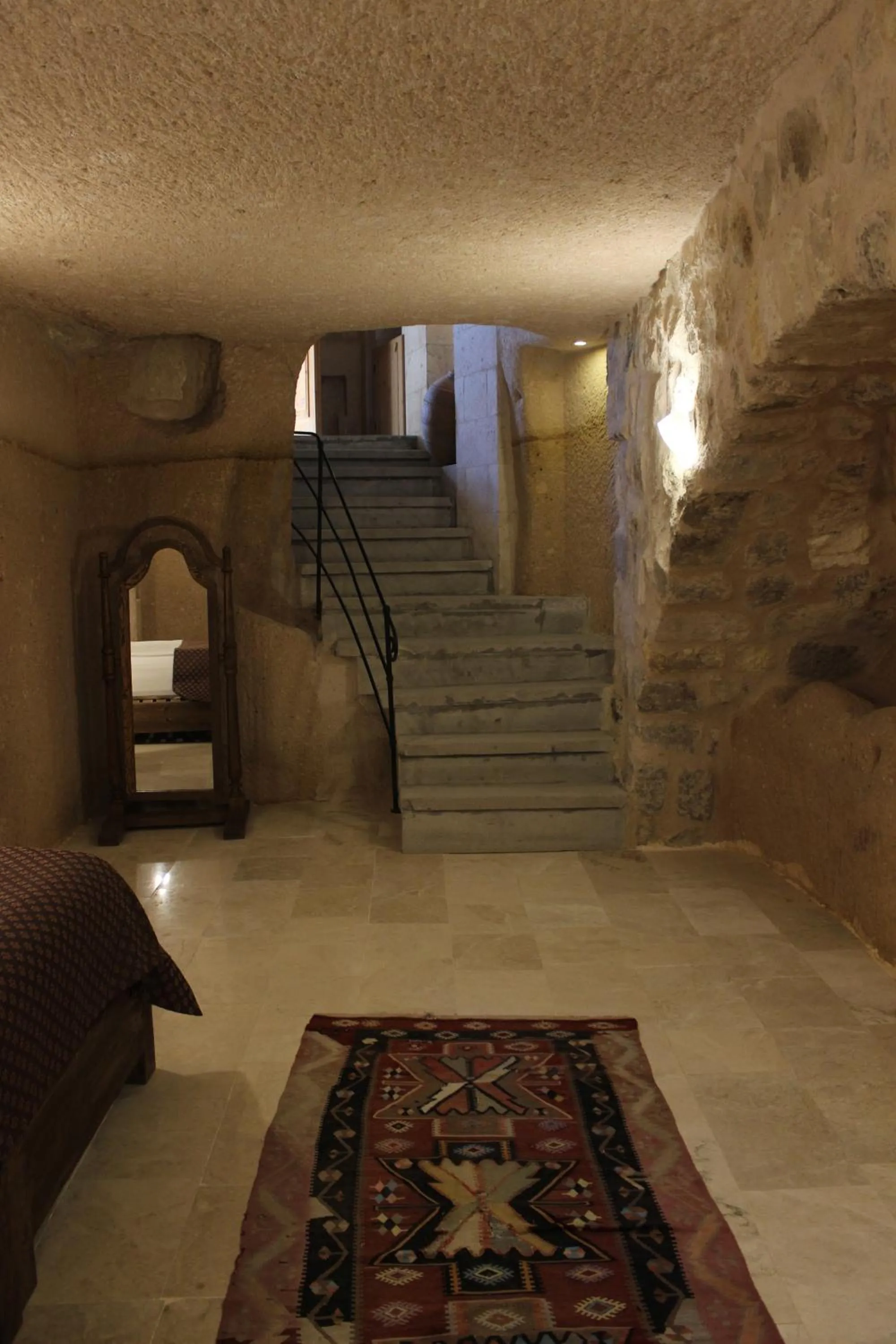 Bedroom in Helike Cave Suites