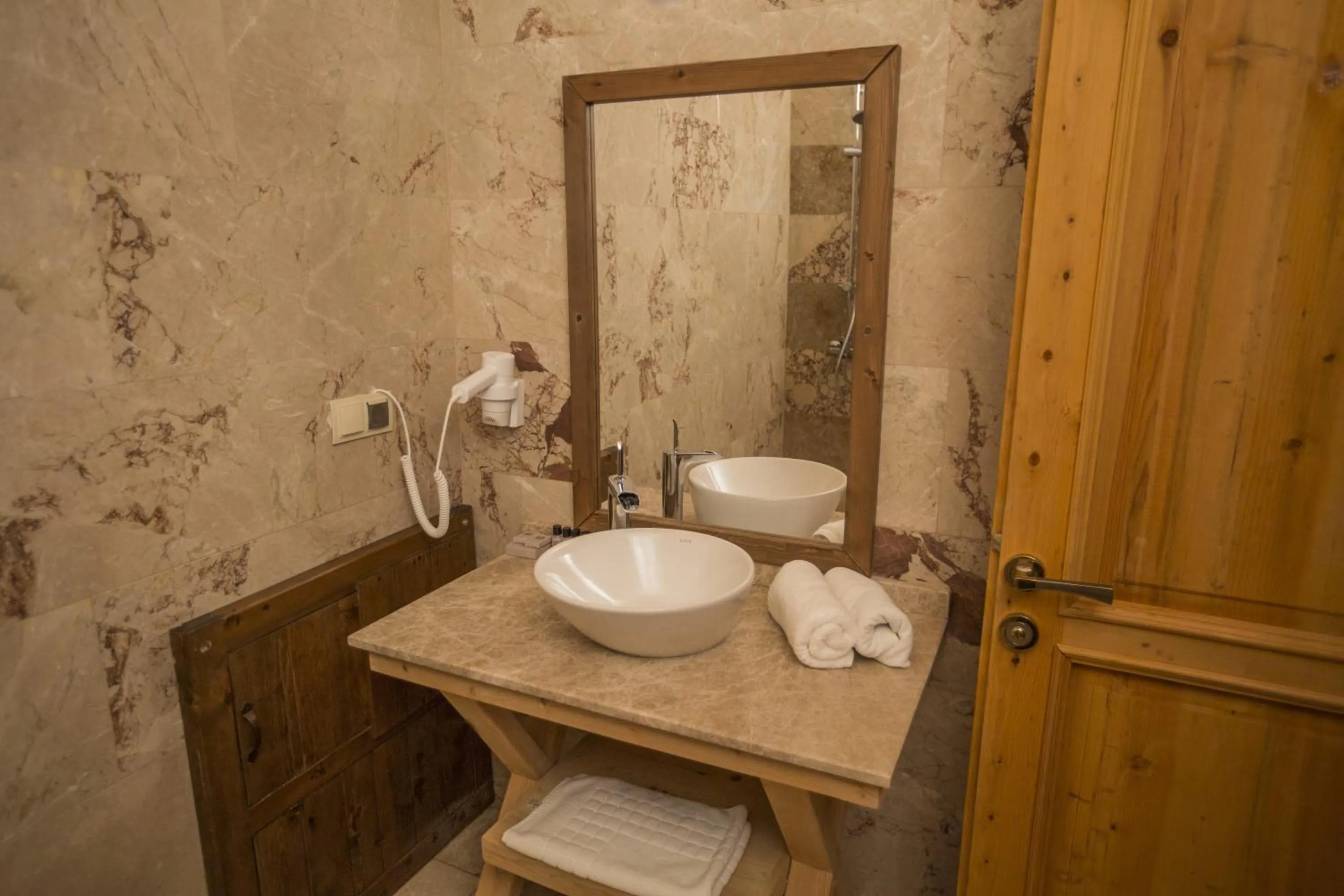 Shower in Helike Cave Suites