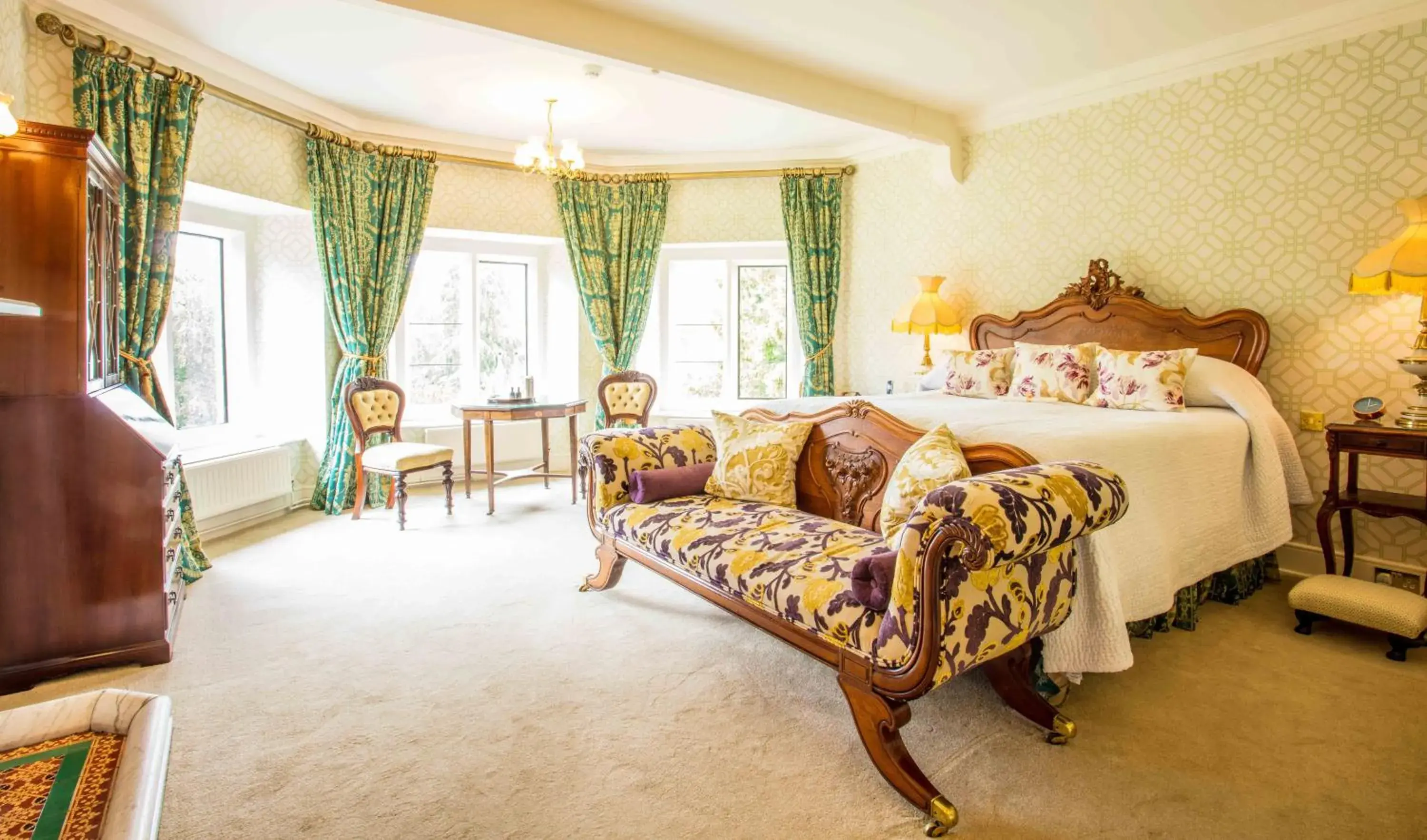 Decorative detail, Bed in Palé Hall Decorative detail, Bed in Palé Hall