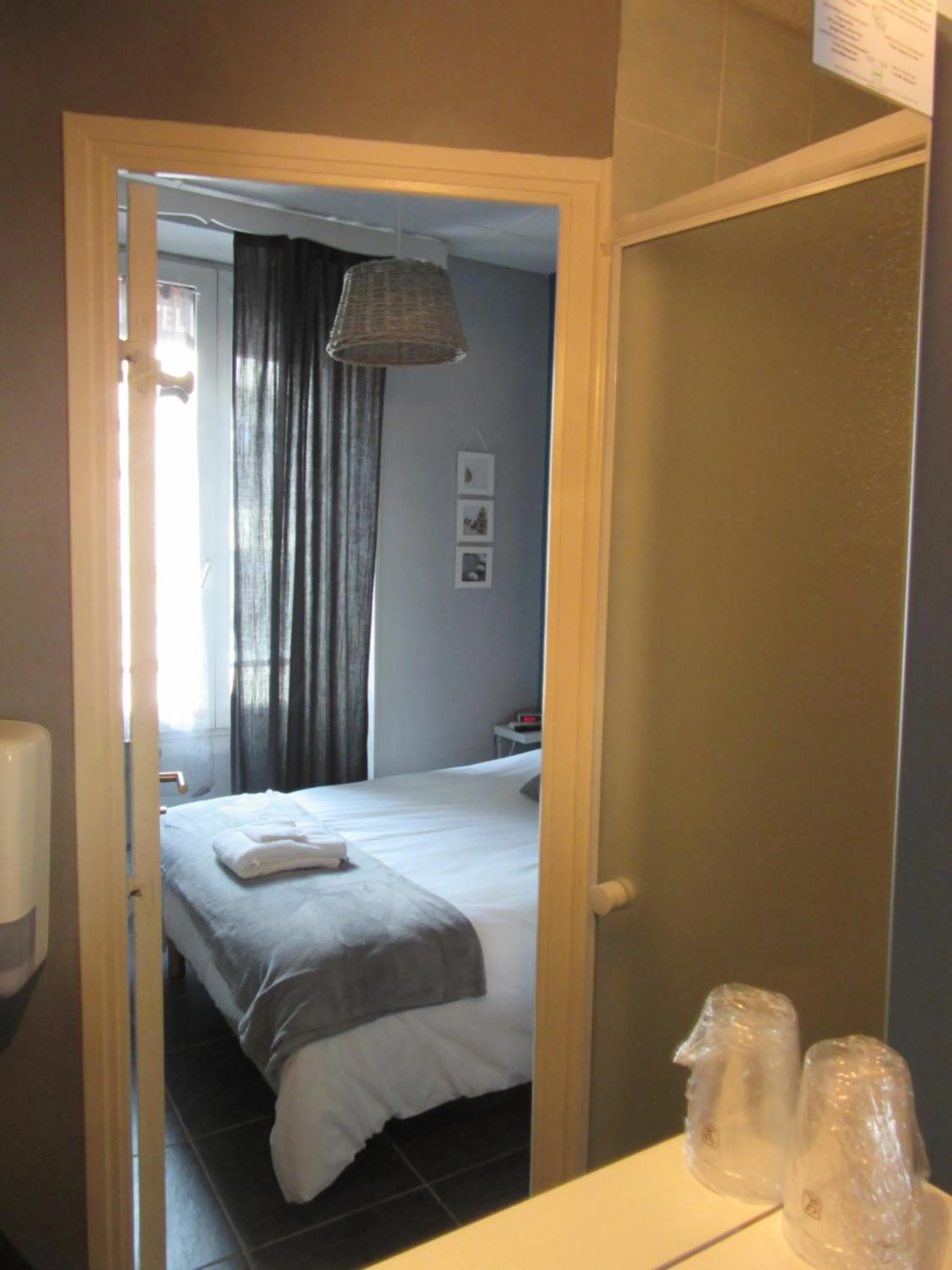 Bedroom, Bed in Logis Hôtel des Causses