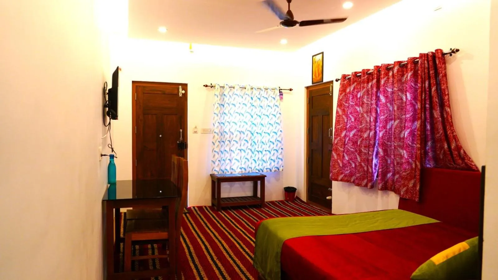 Bed in Arabian Nights Munnar Pool Villa