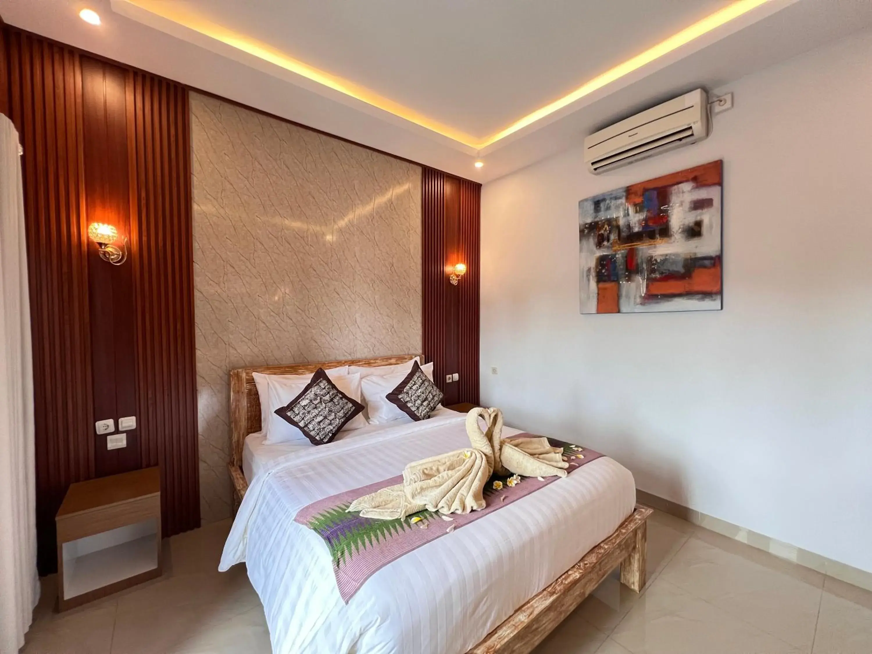 Bed in Lime Penida Cottages Bed in Lime Penida Cottages