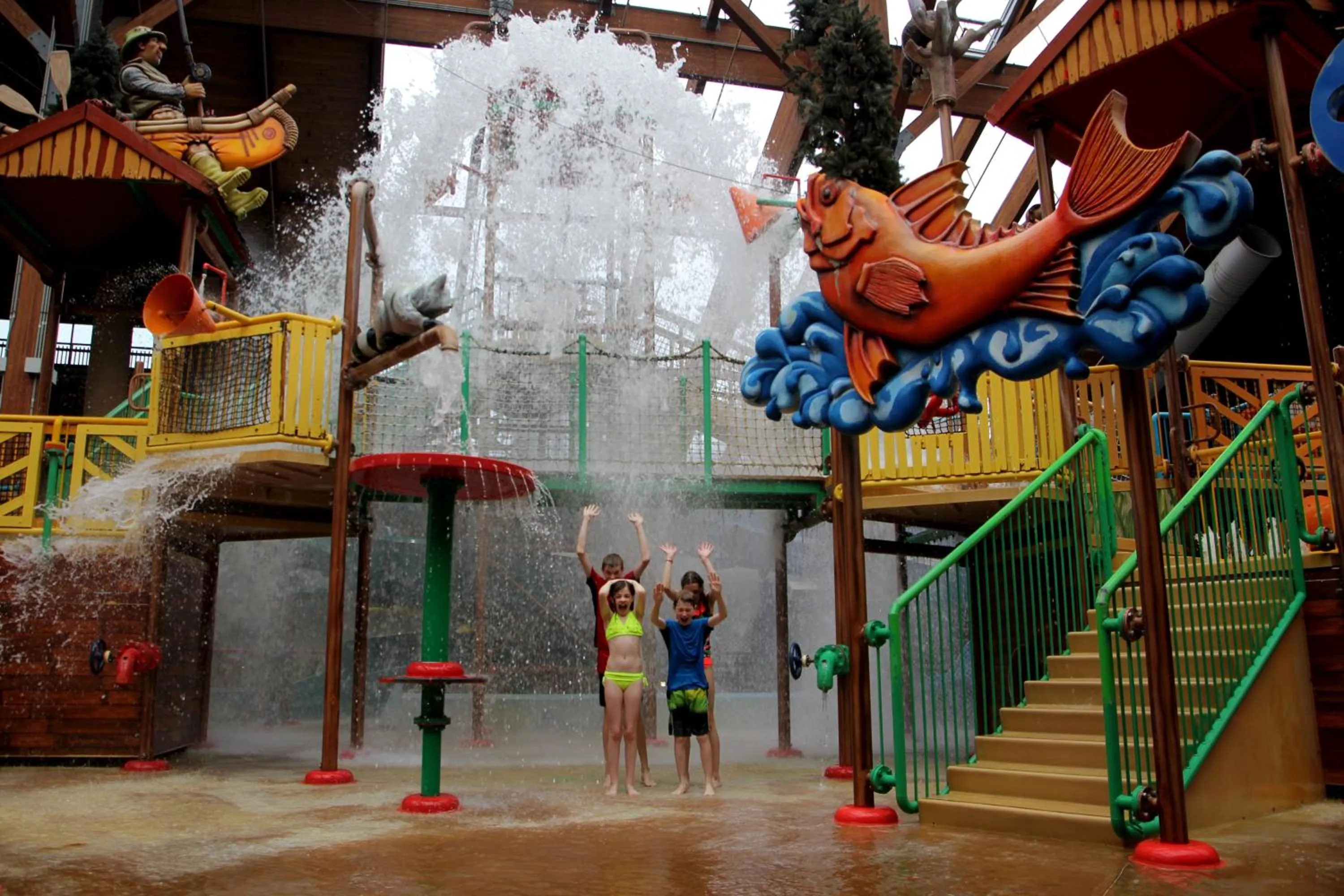group of guests in Six Flags Great Escape Lodge & Indoor Waterpark