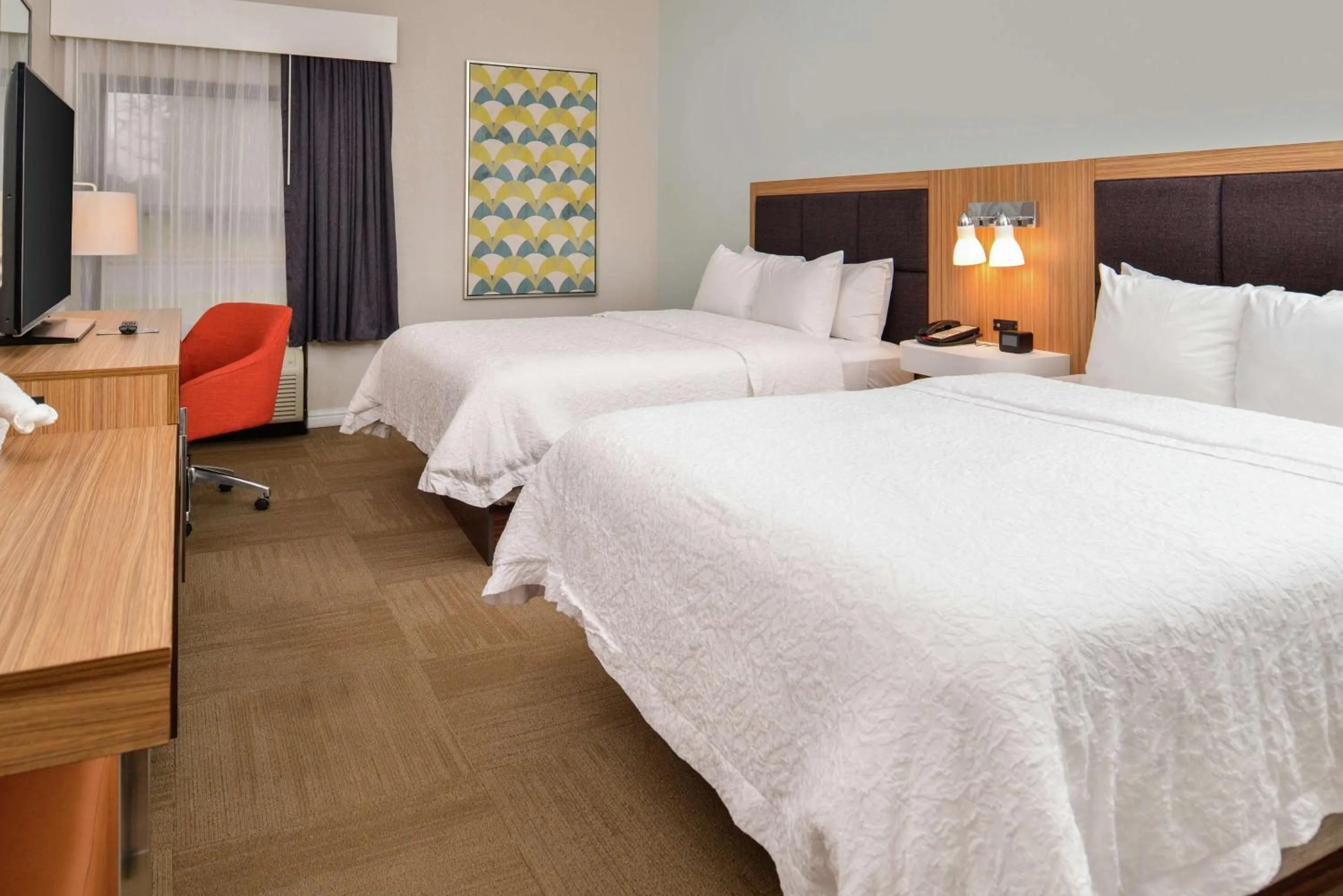 Bedroom, Bed in Hampton Inn Raleigh Clayton I-40 Garner