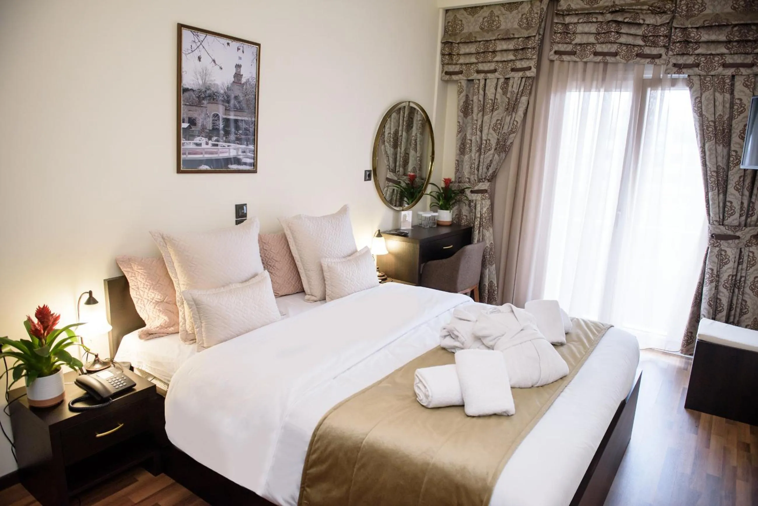 Bed in Hotel Padelidaki