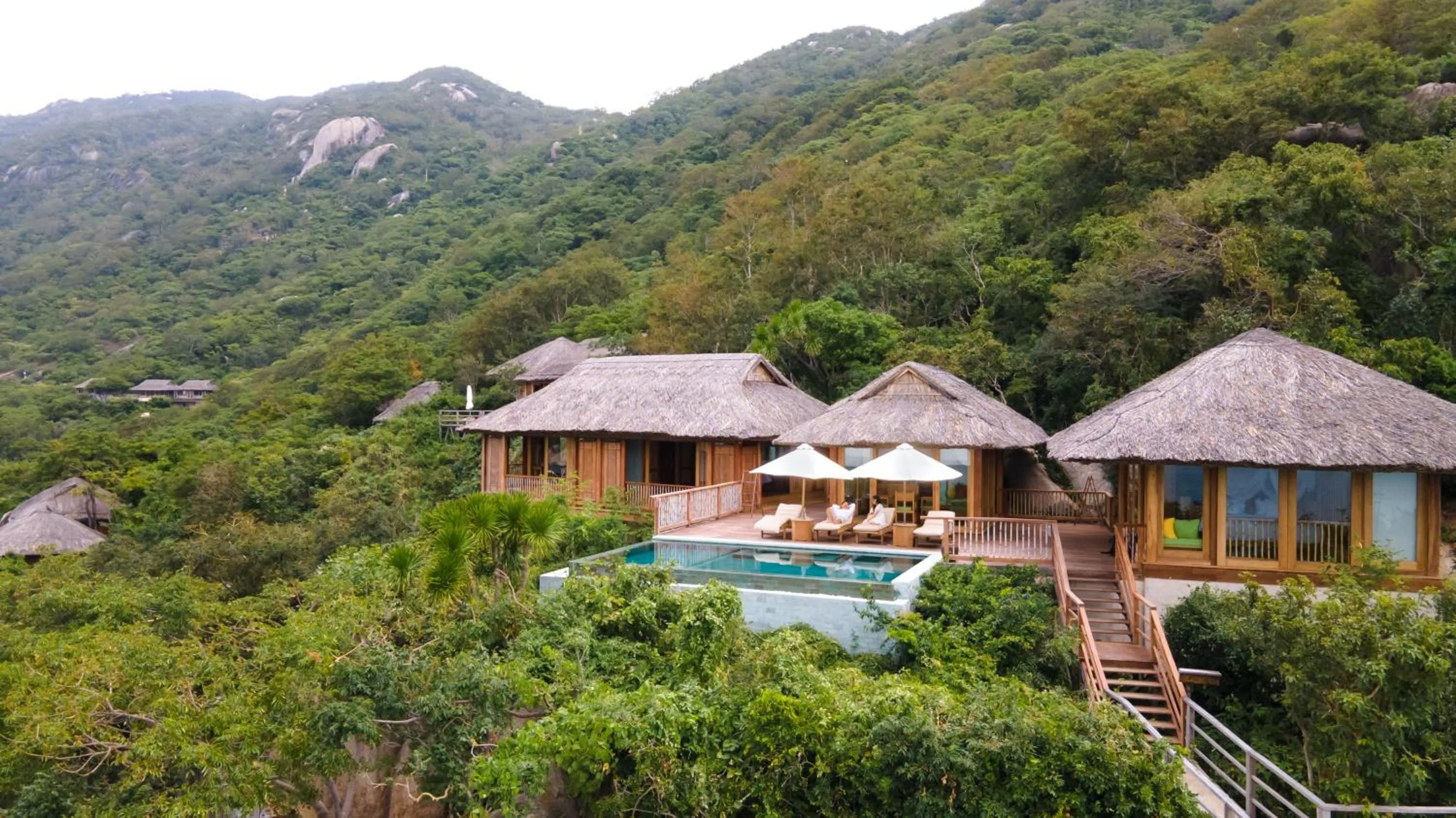 Bird's eye view in Six Senses Ninh Van Bay