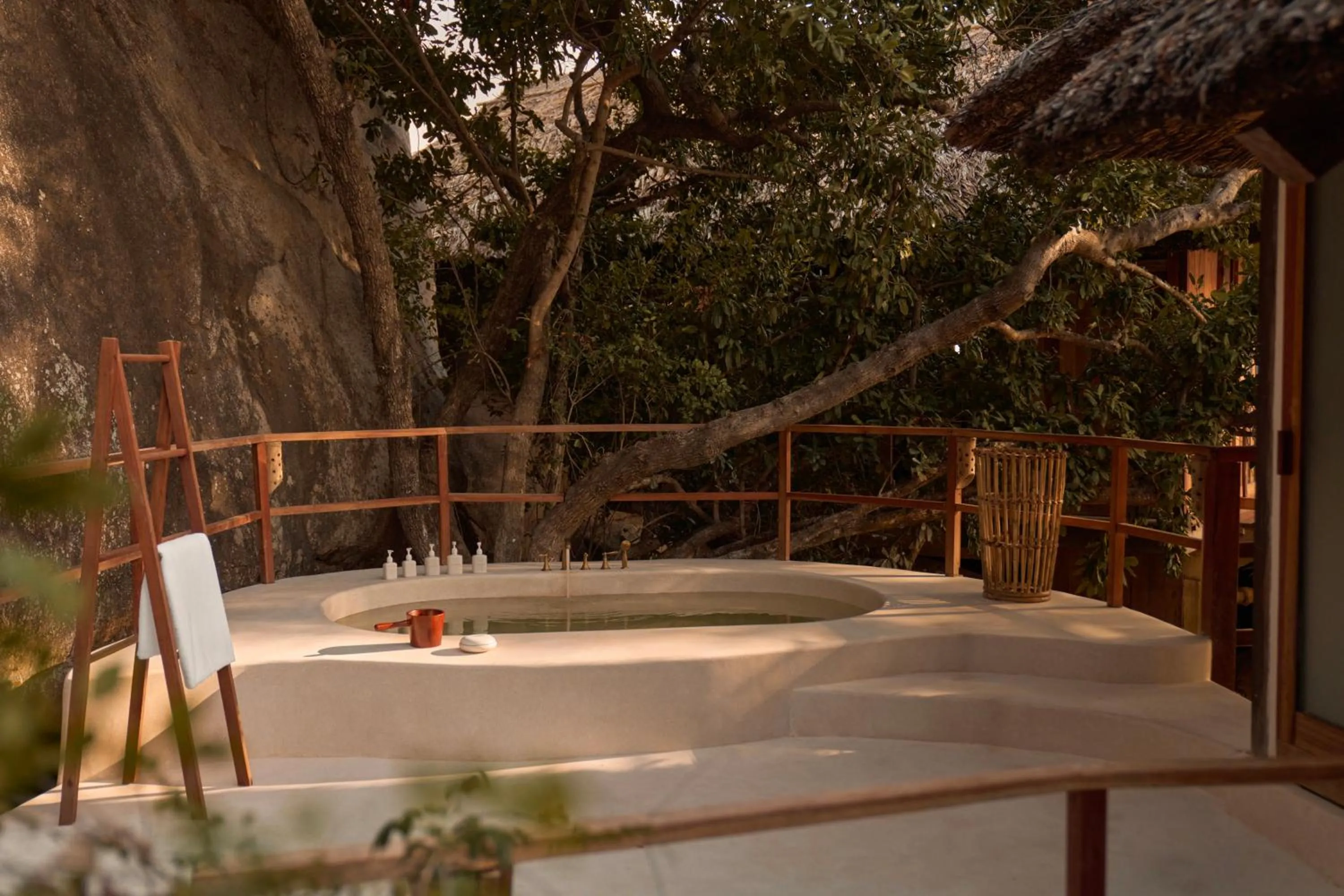 Open Air Bath in Six Senses Ninh Van Bay