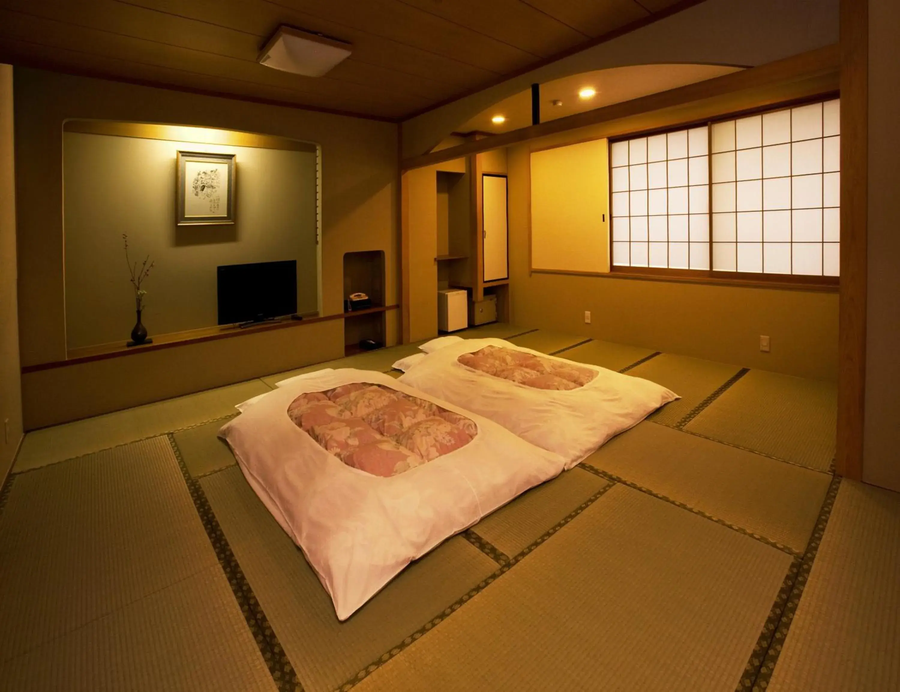 Bed in Ryokan Hirashin Kyoto