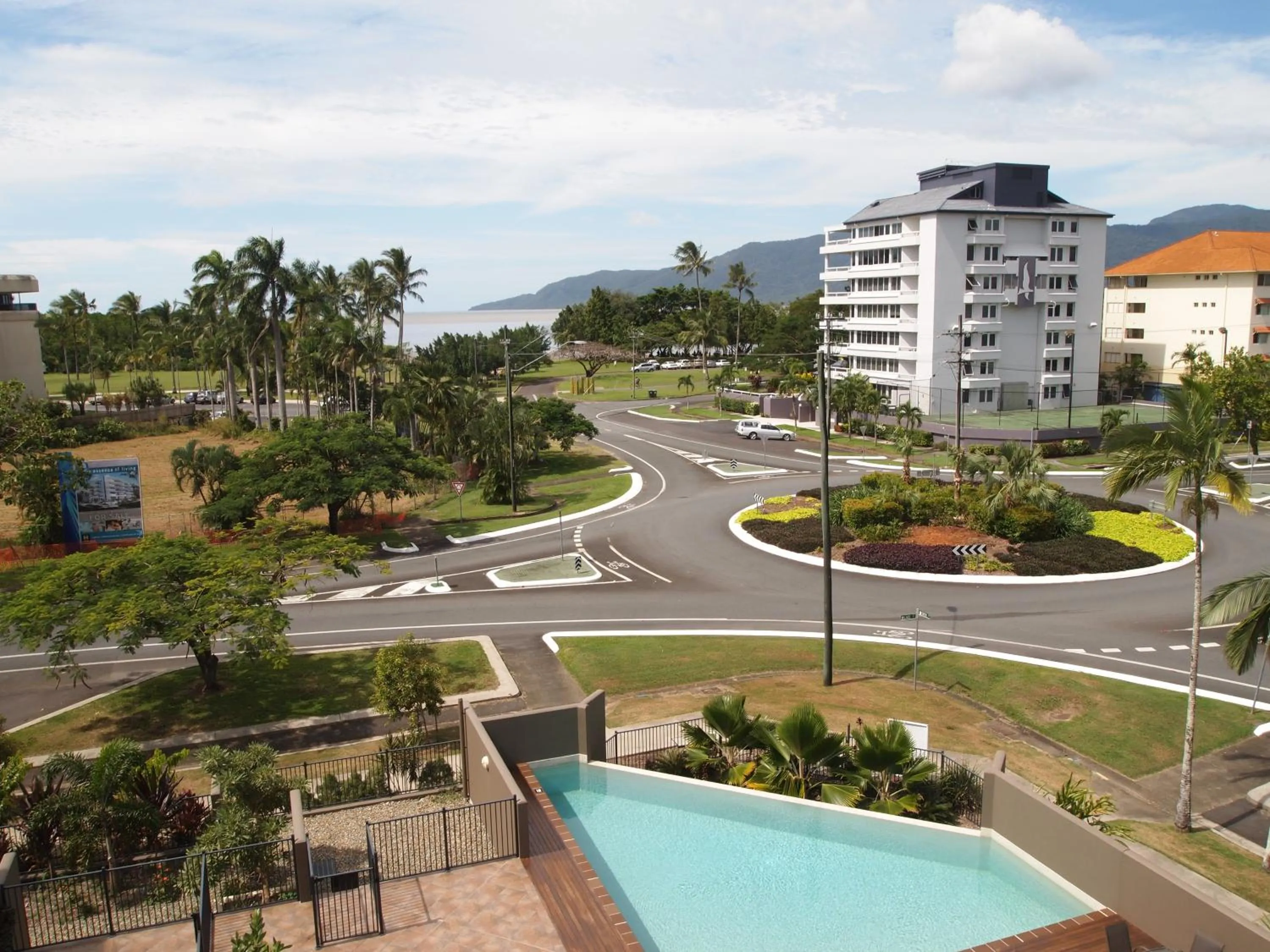 Pool view in Edge Apartments Cairns