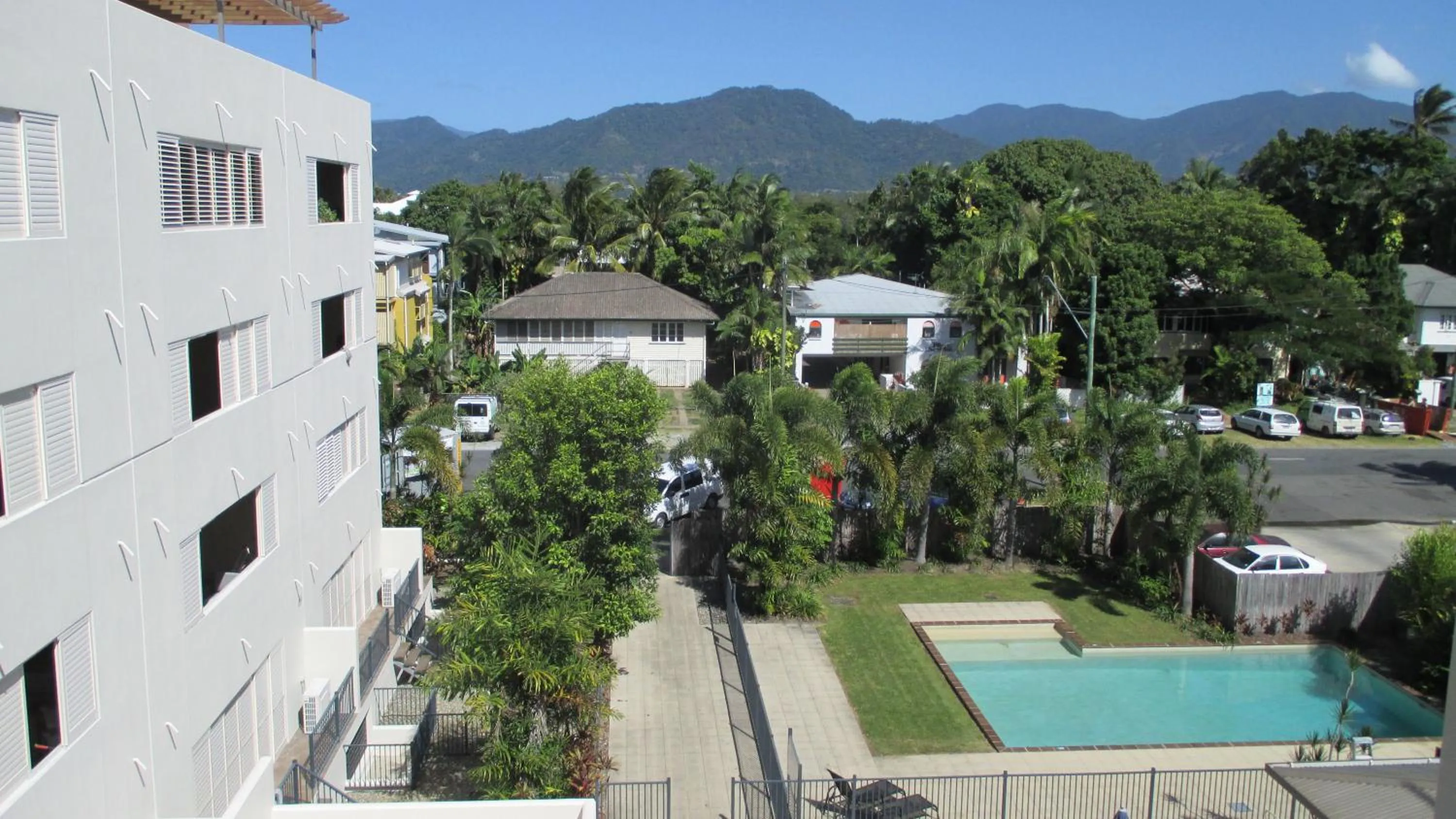 Pool view in Edge Apartments Cairns