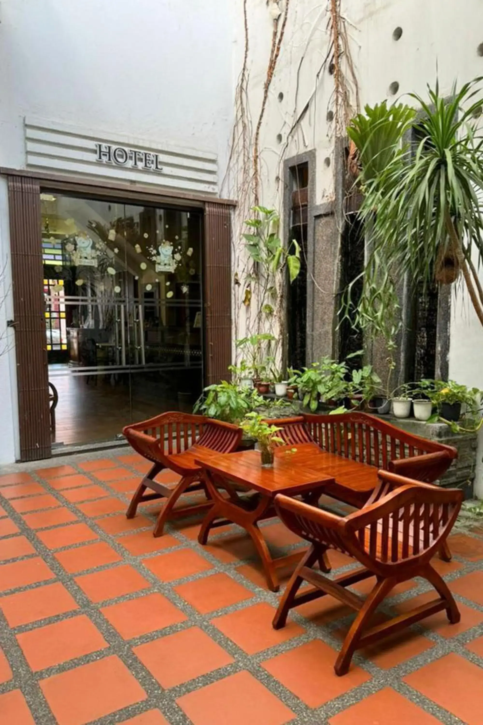 Inner courtyard view in Jonker Boutique Hotel Inner courtyard view in Jonker Boutique Hotel