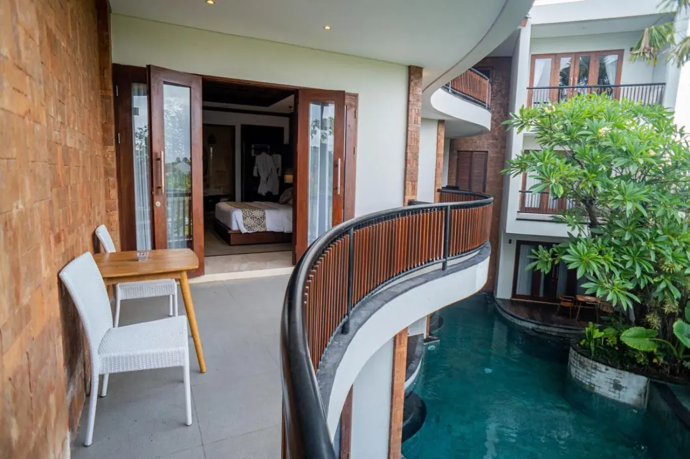 Pool view in djabu Seminyak Hotel Pool view in djabu Seminyak Hotel