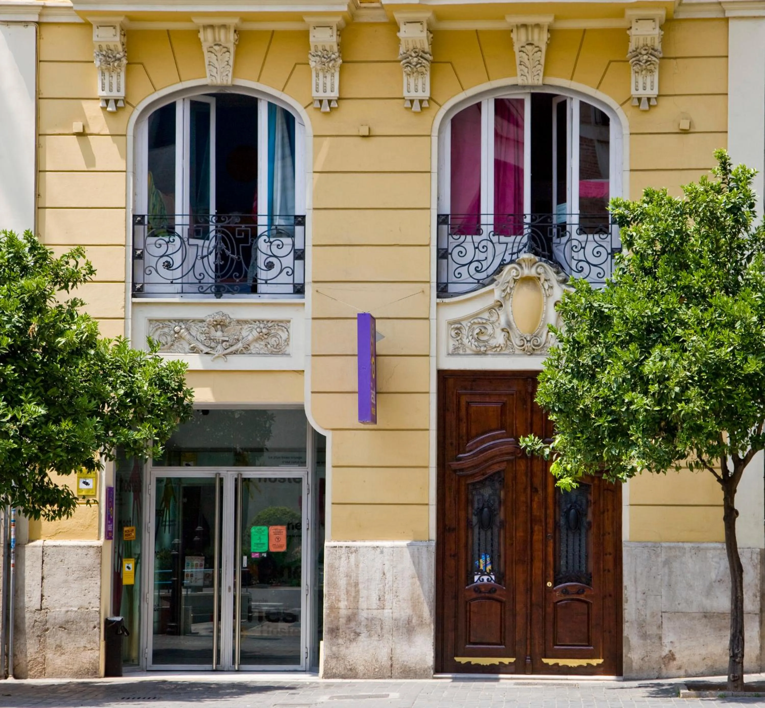 Facade/entrance in Purple Nest Hostel