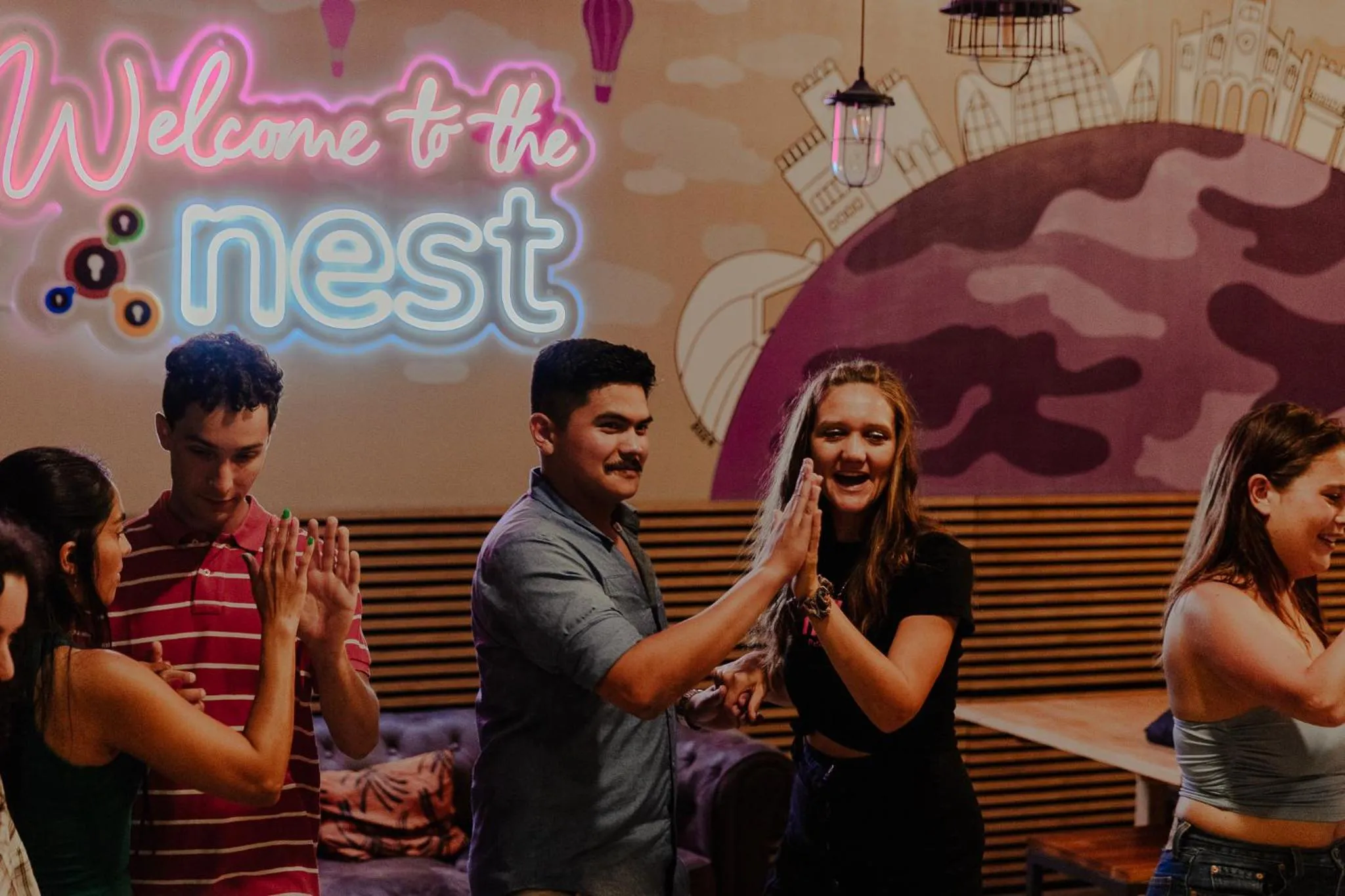 People in Purple Nest Hostel