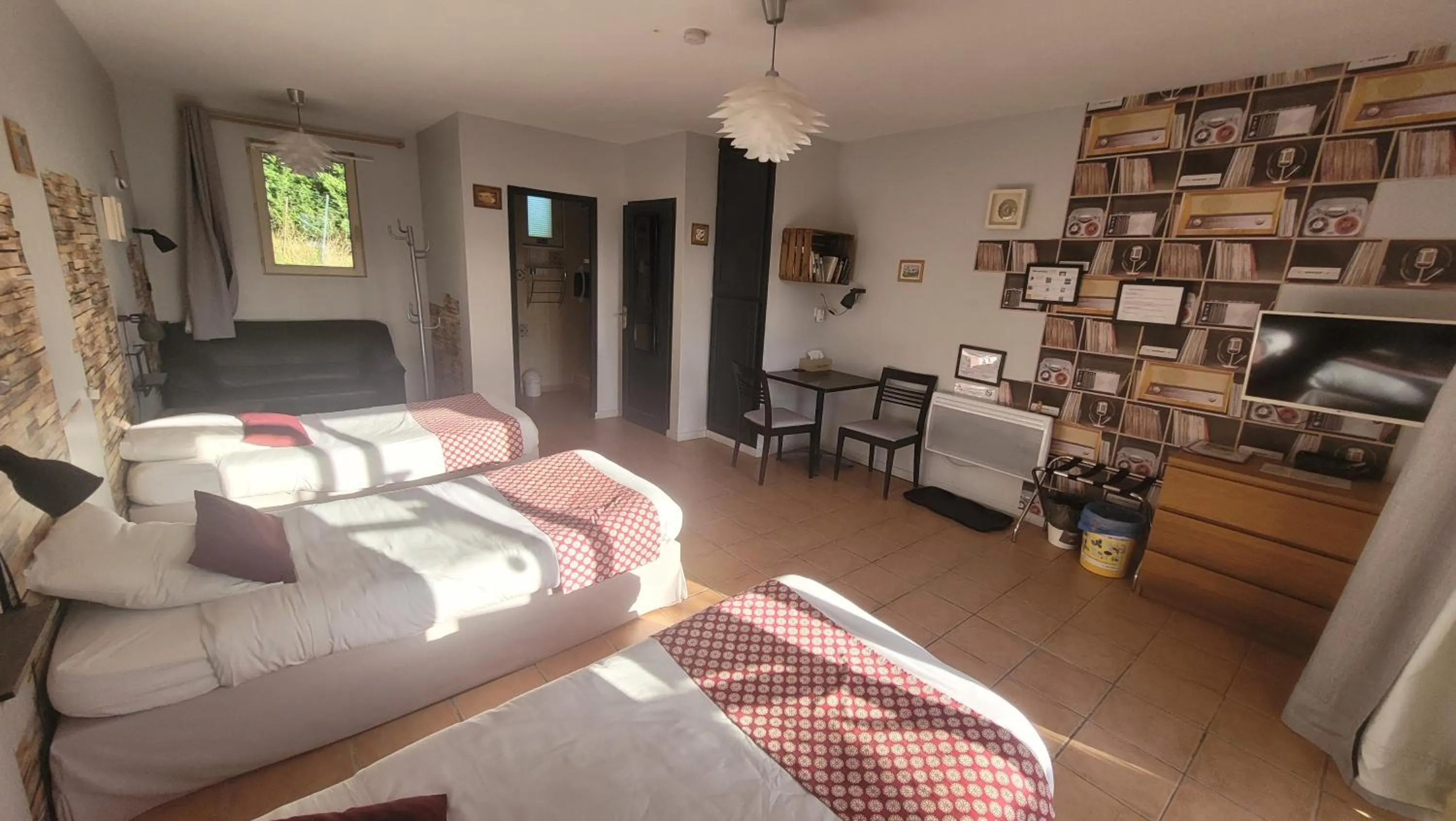 Bed in Hotel La Peyrade