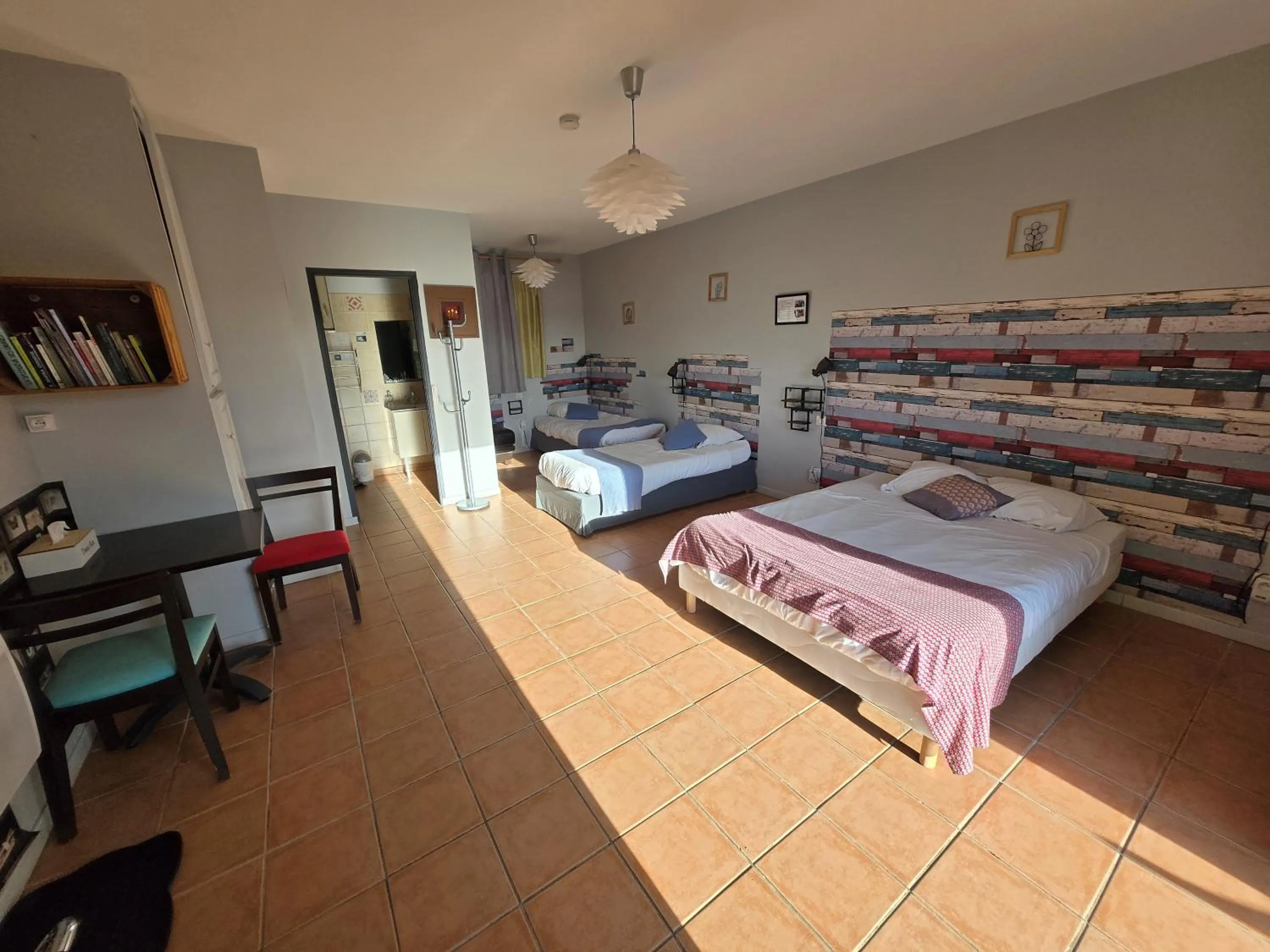 Bed in Hotel La Peyrade