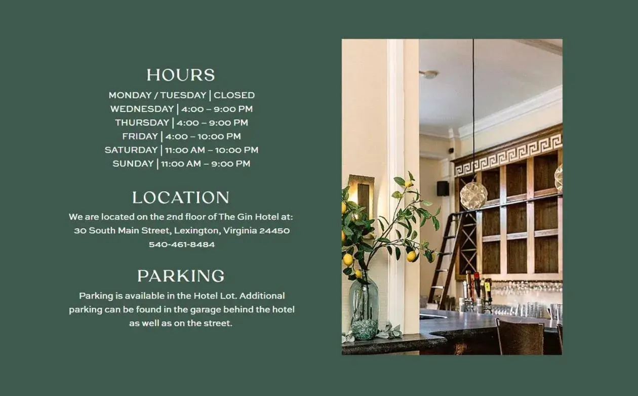 Restaurant/places to eat in The Gin Hotel, an Ascend Collection Hotel Restaurant/places to eat in The Gin Hotel, an Ascend Collection Hotel