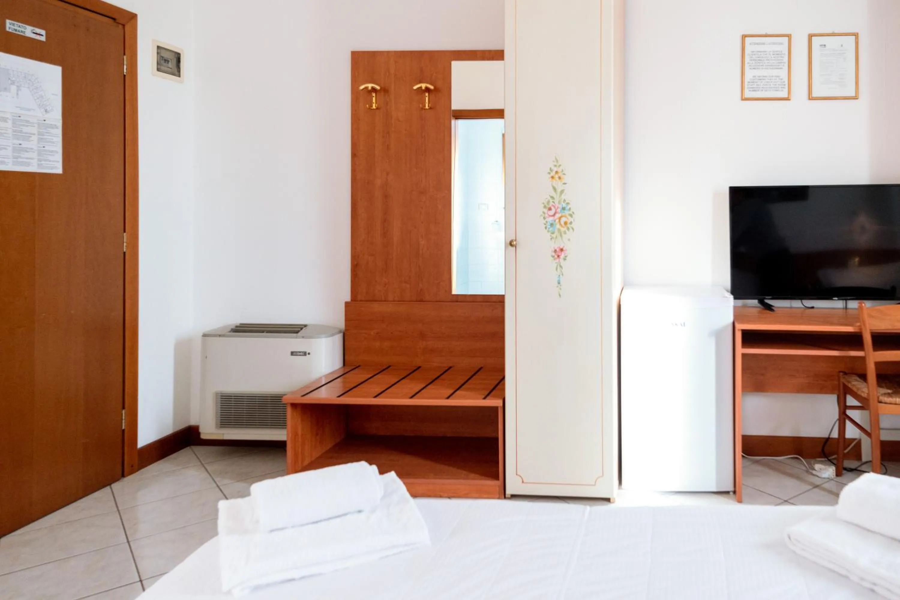 Bed in Hotel New Aurora Venice