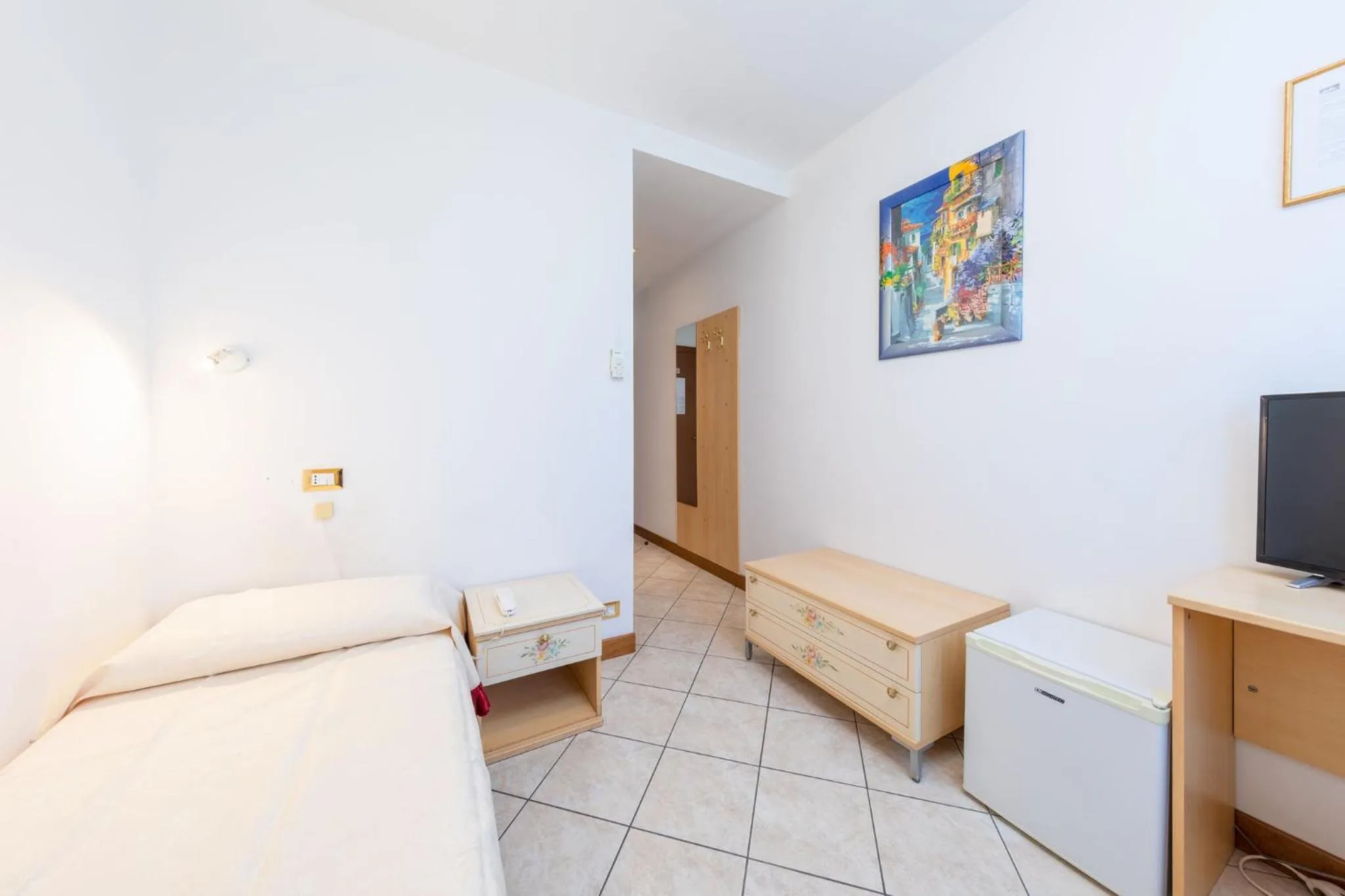 Bed in Hotel New Aurora Venice