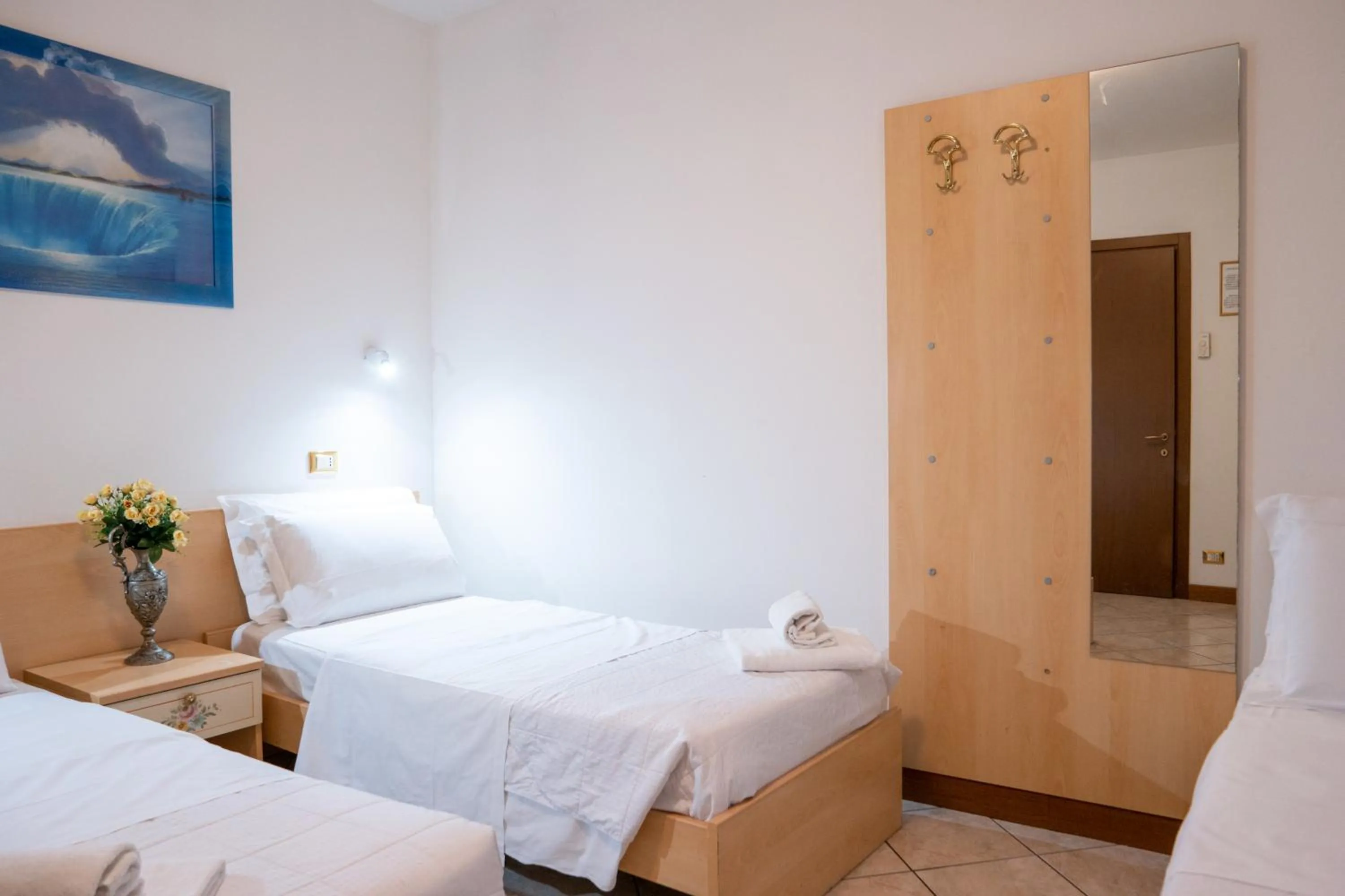 Bed in Hotel New Aurora Venice