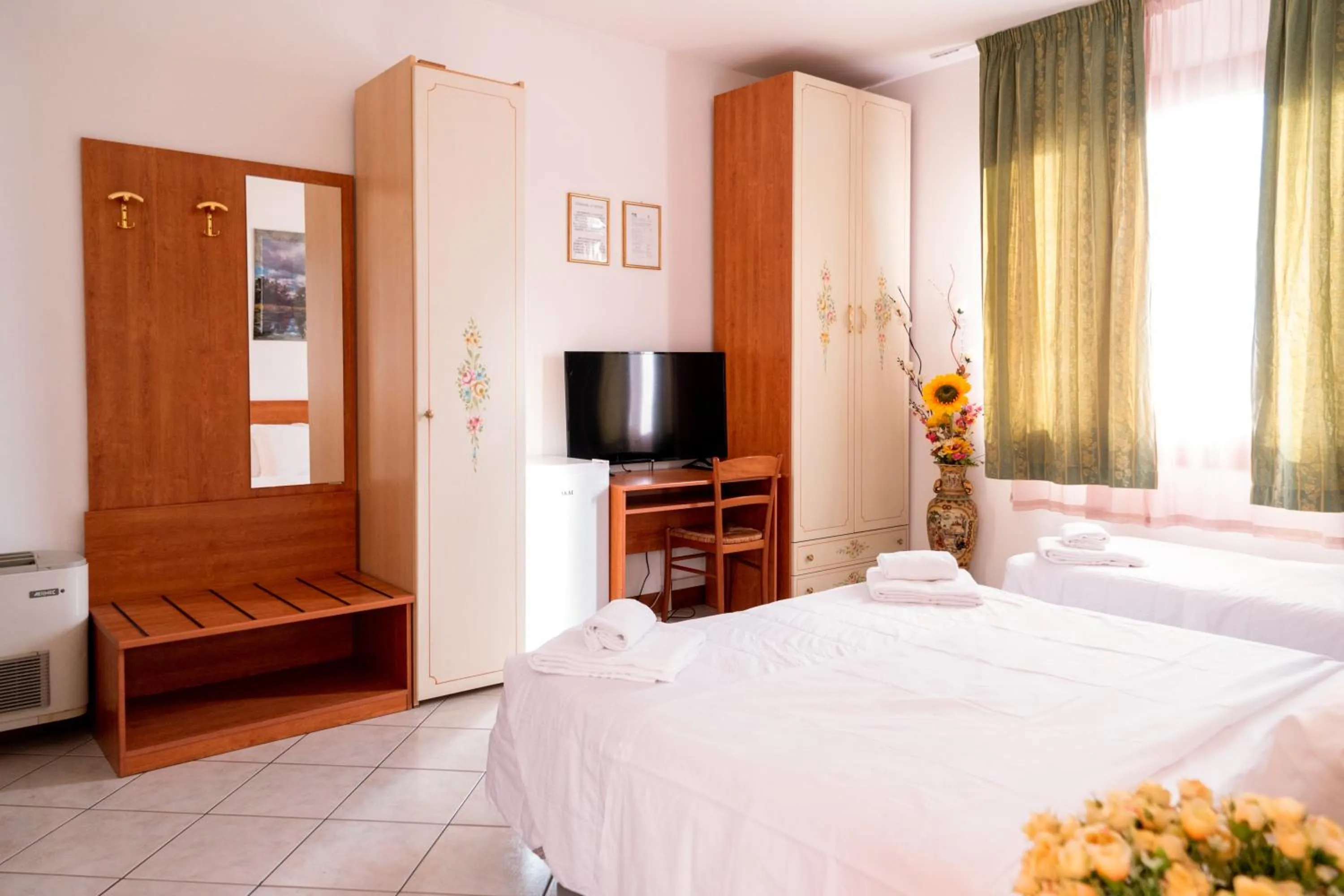 Bed in Hotel New Aurora Venice