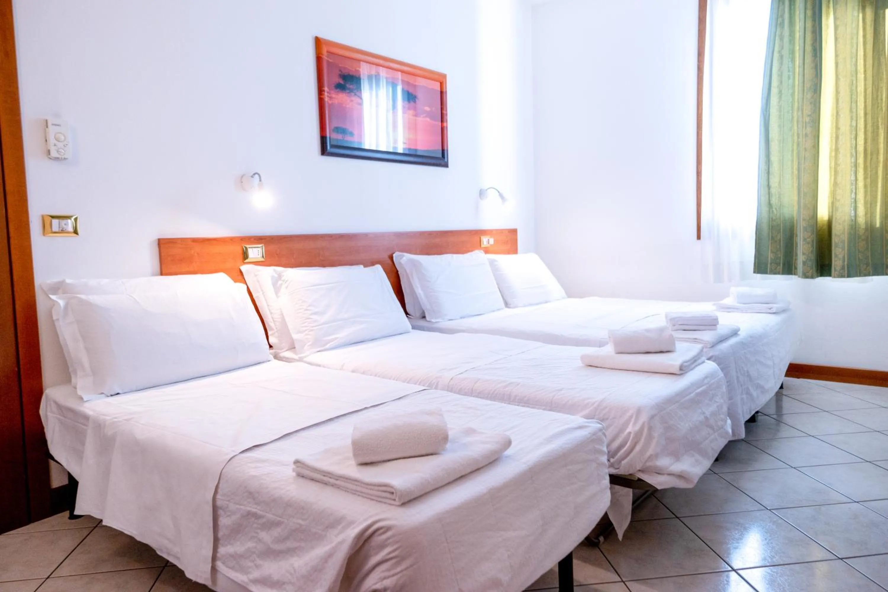 Bed in Hotel New Aurora Venice