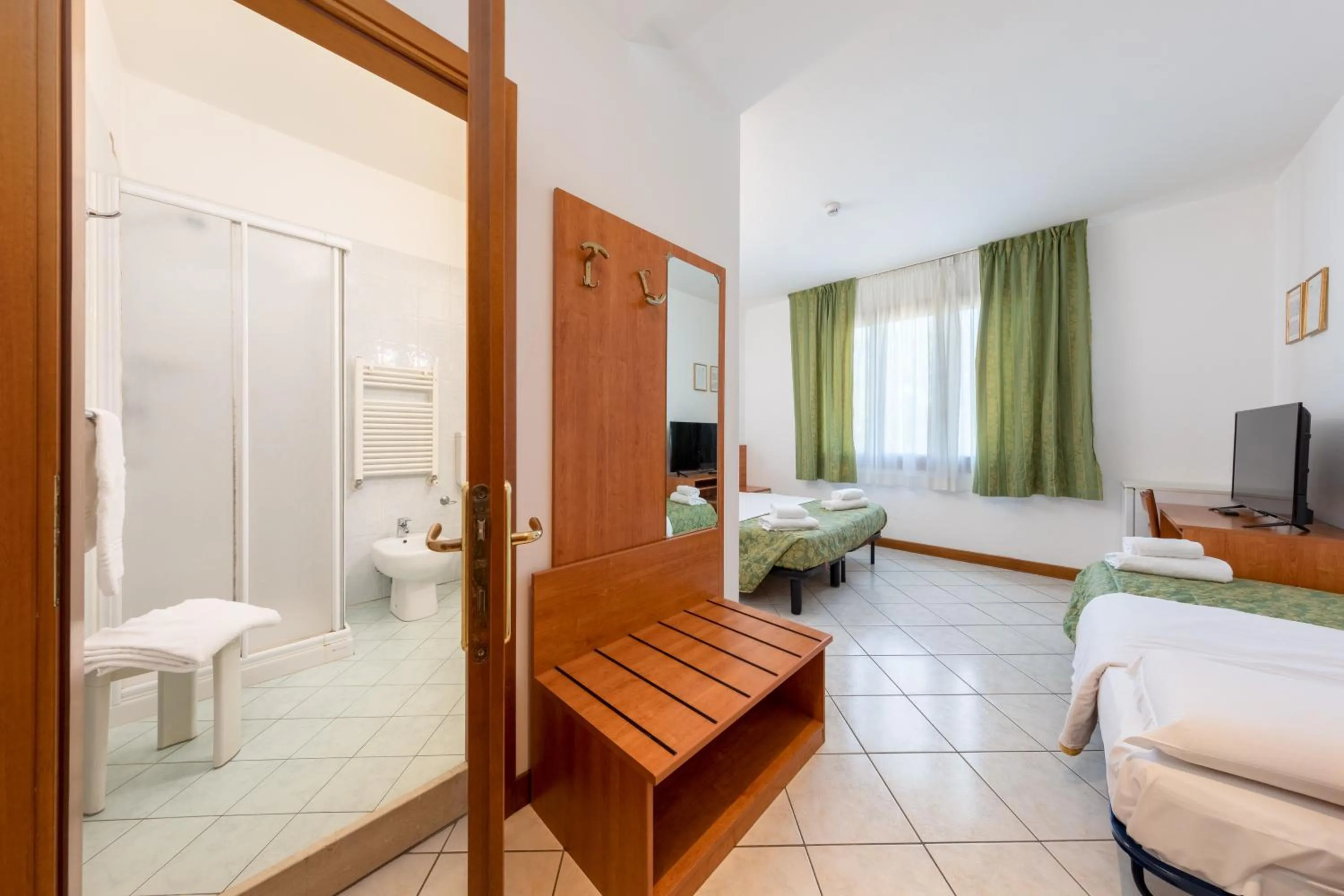 Bed in Hotel New Aurora Venice