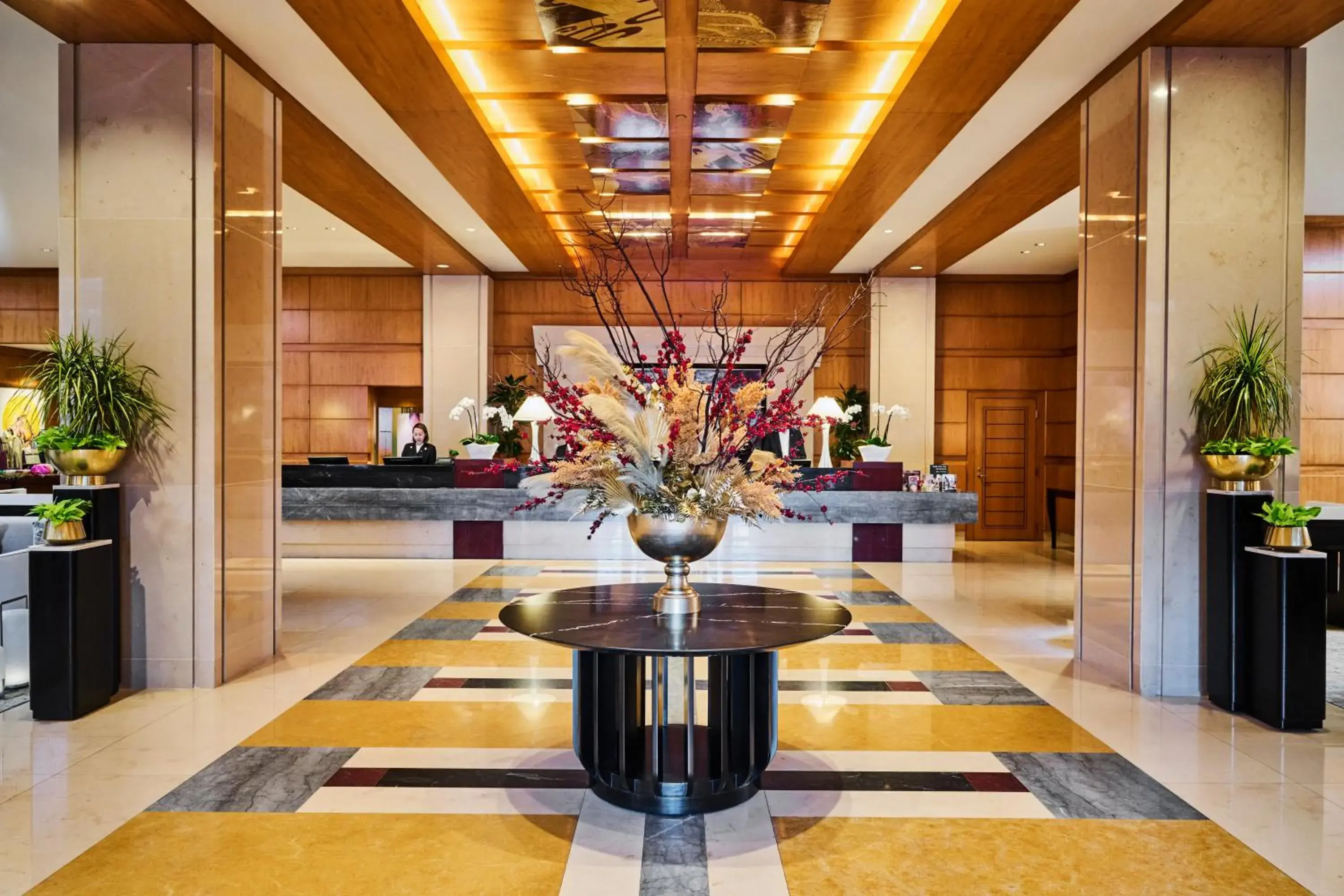 Lobby or reception in Mandarin Oriental, Boston Lobby or reception in Mandarin Oriental, Boston
