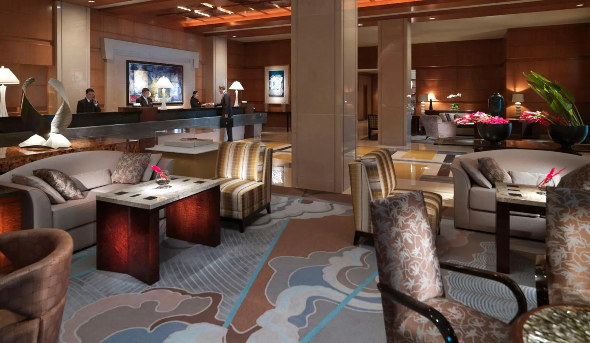 Lobby or reception in Mandarin Oriental, Boston