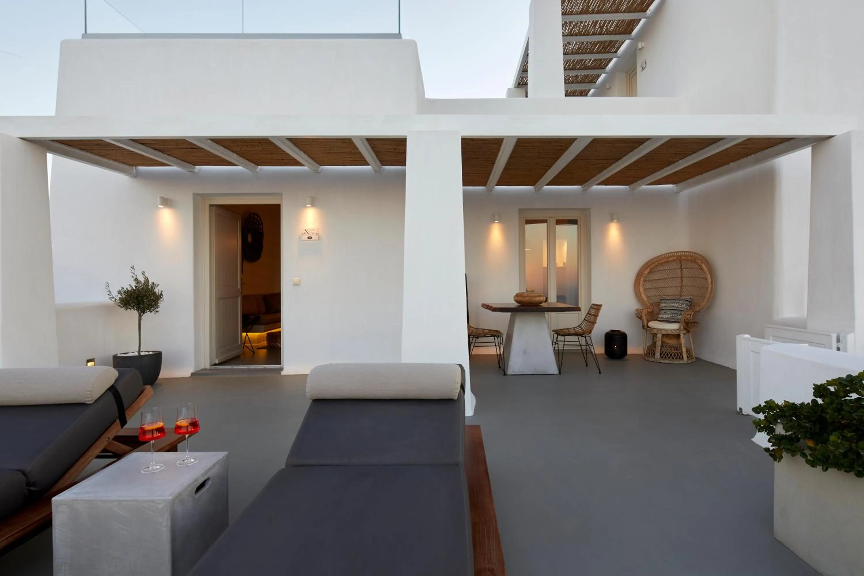 Seating area in White & Co Exclusive Island Villas