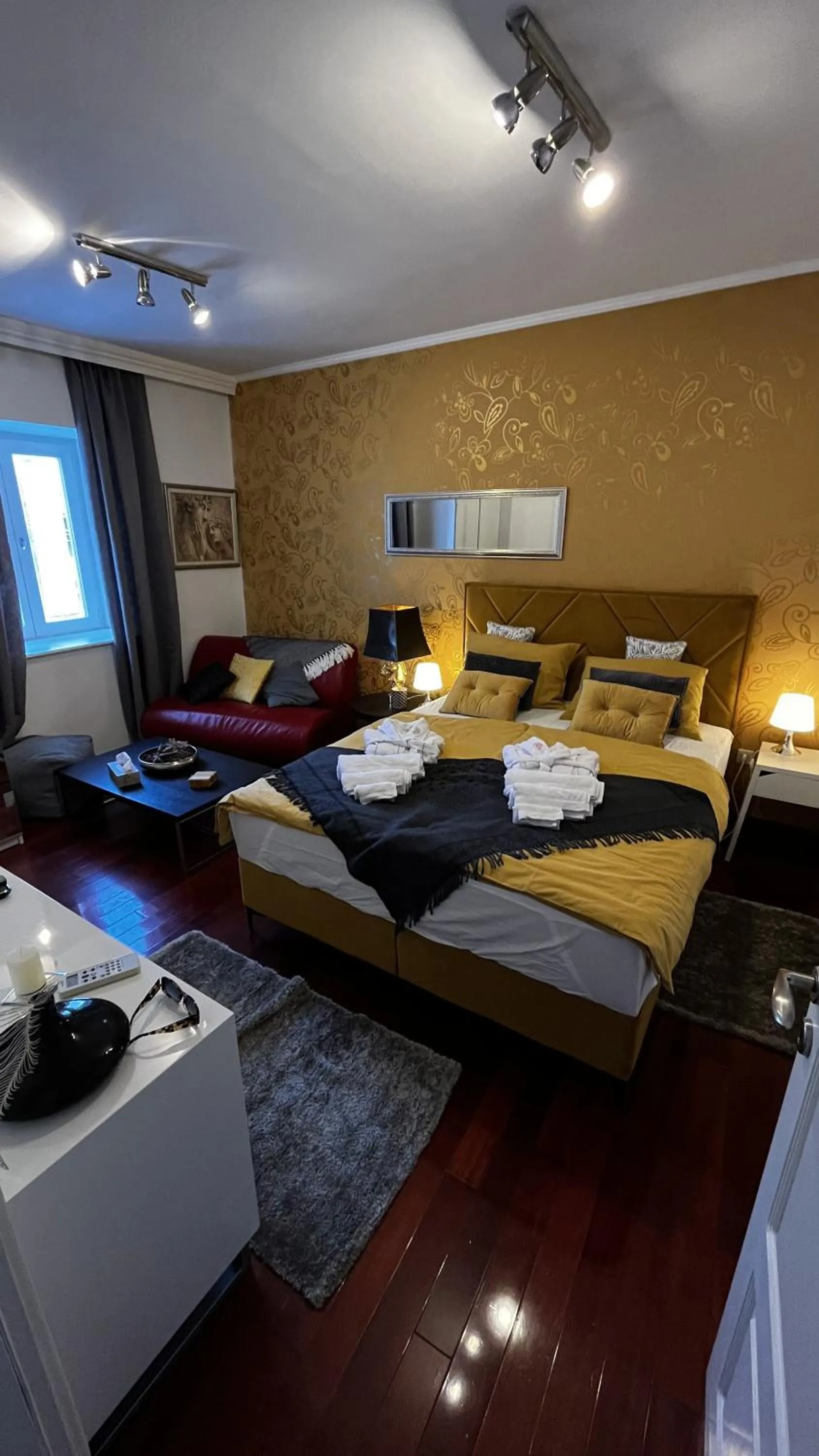 Photo of the whole room, Bed in Studio Apartment Sofia - Poreč Old Town Quiet Oasis with FREE parking