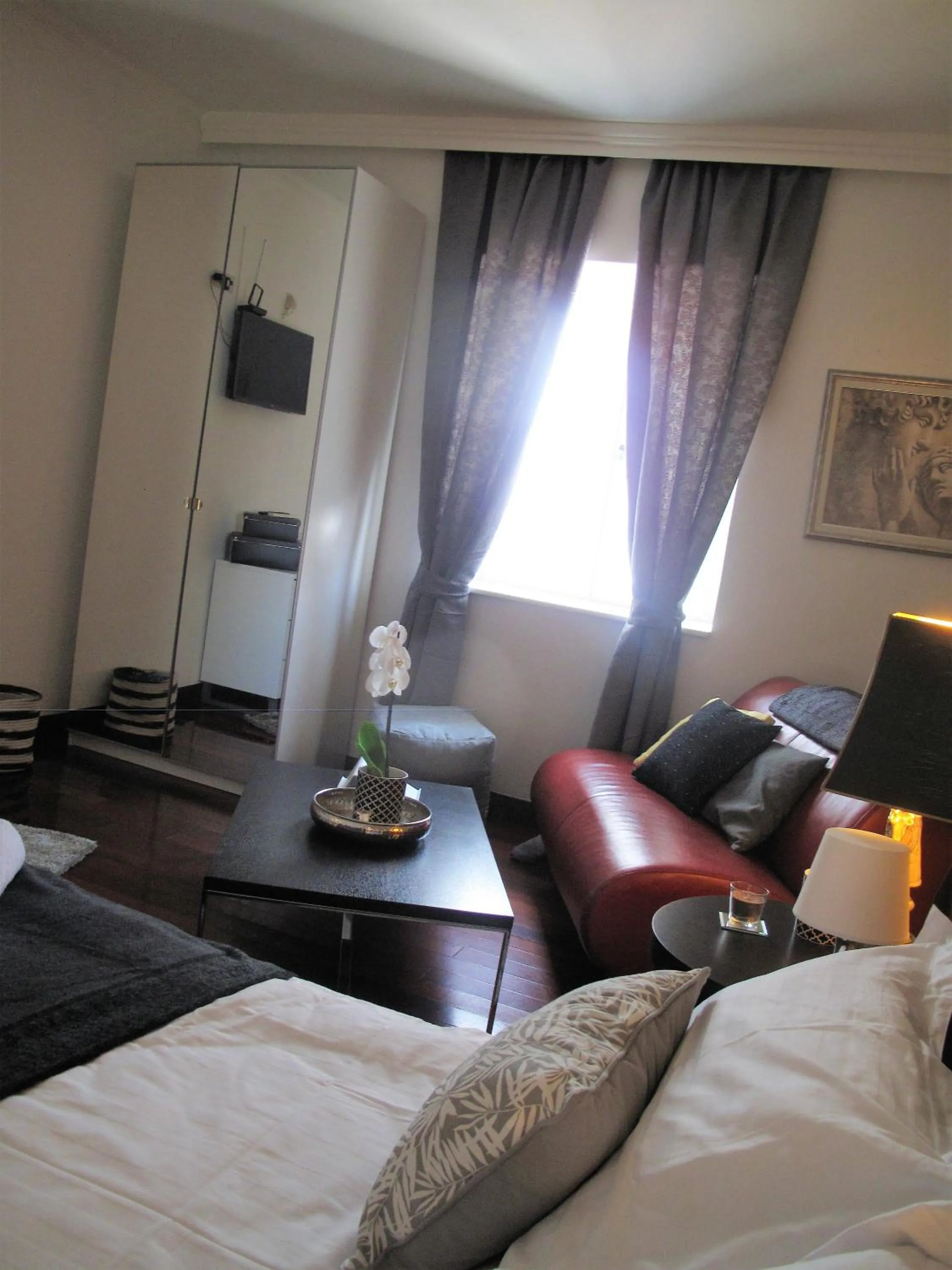Seating area, Bed in Studio Apartment Sofia - Poreč Old Town Quiet Oasis with FREE parking