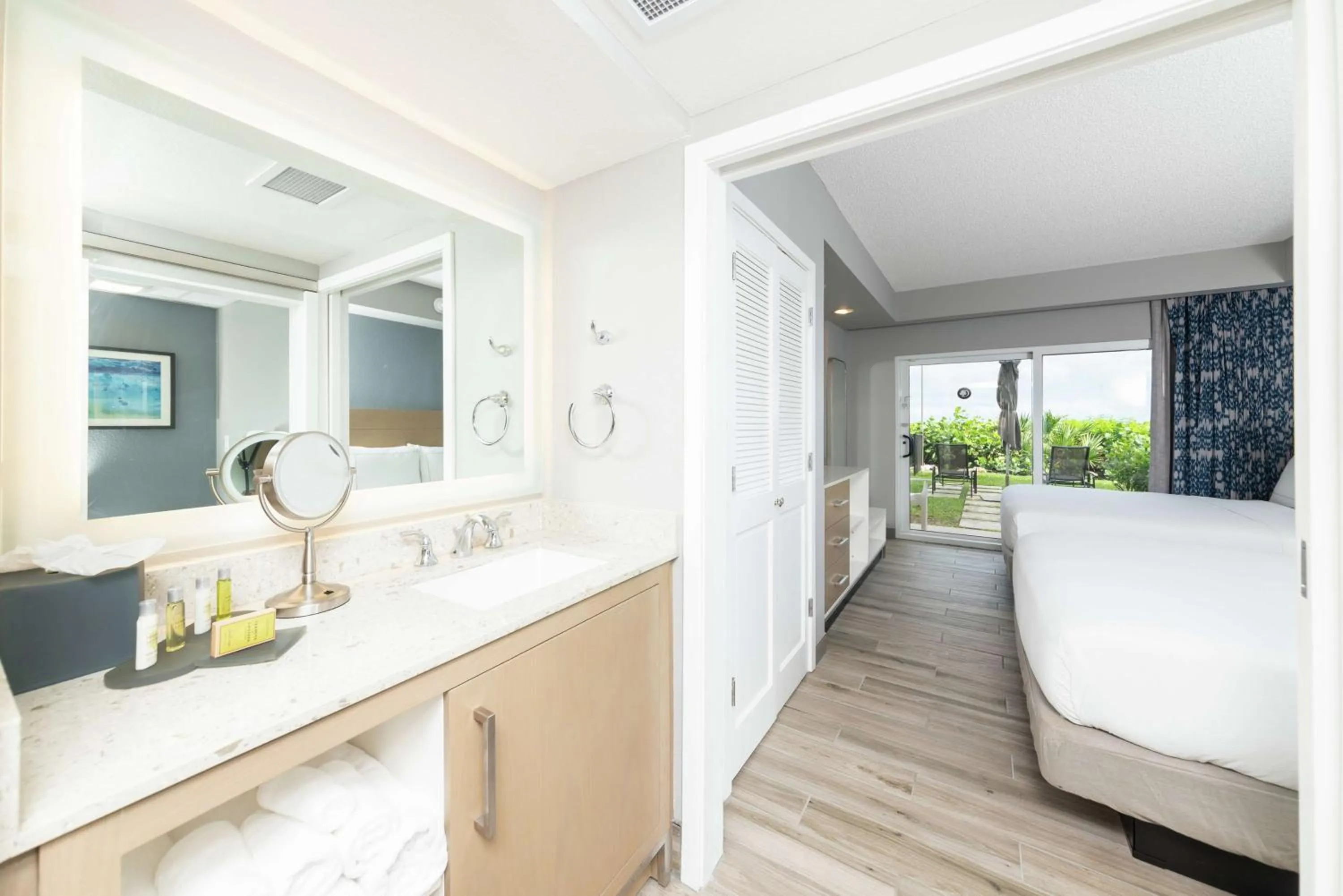 Bed in DoubleTree Suites by Hilton Melbourne Beach Oceanfront