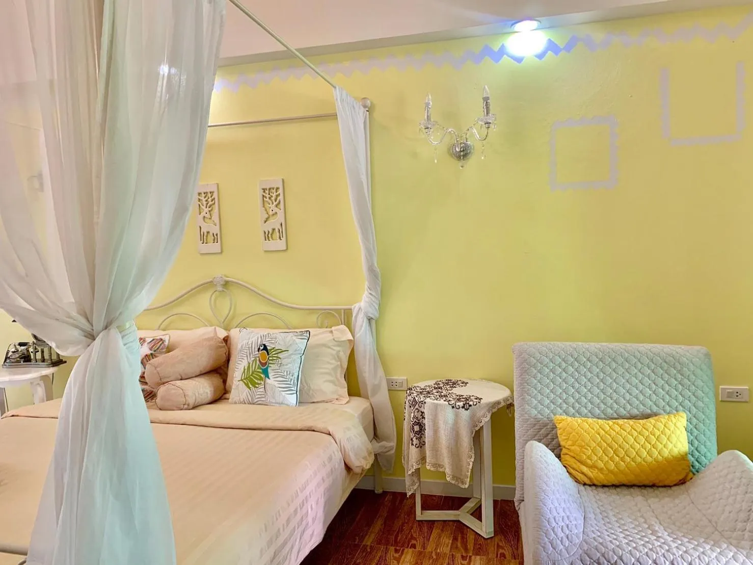 Bed in Nan Rim Nam Resort