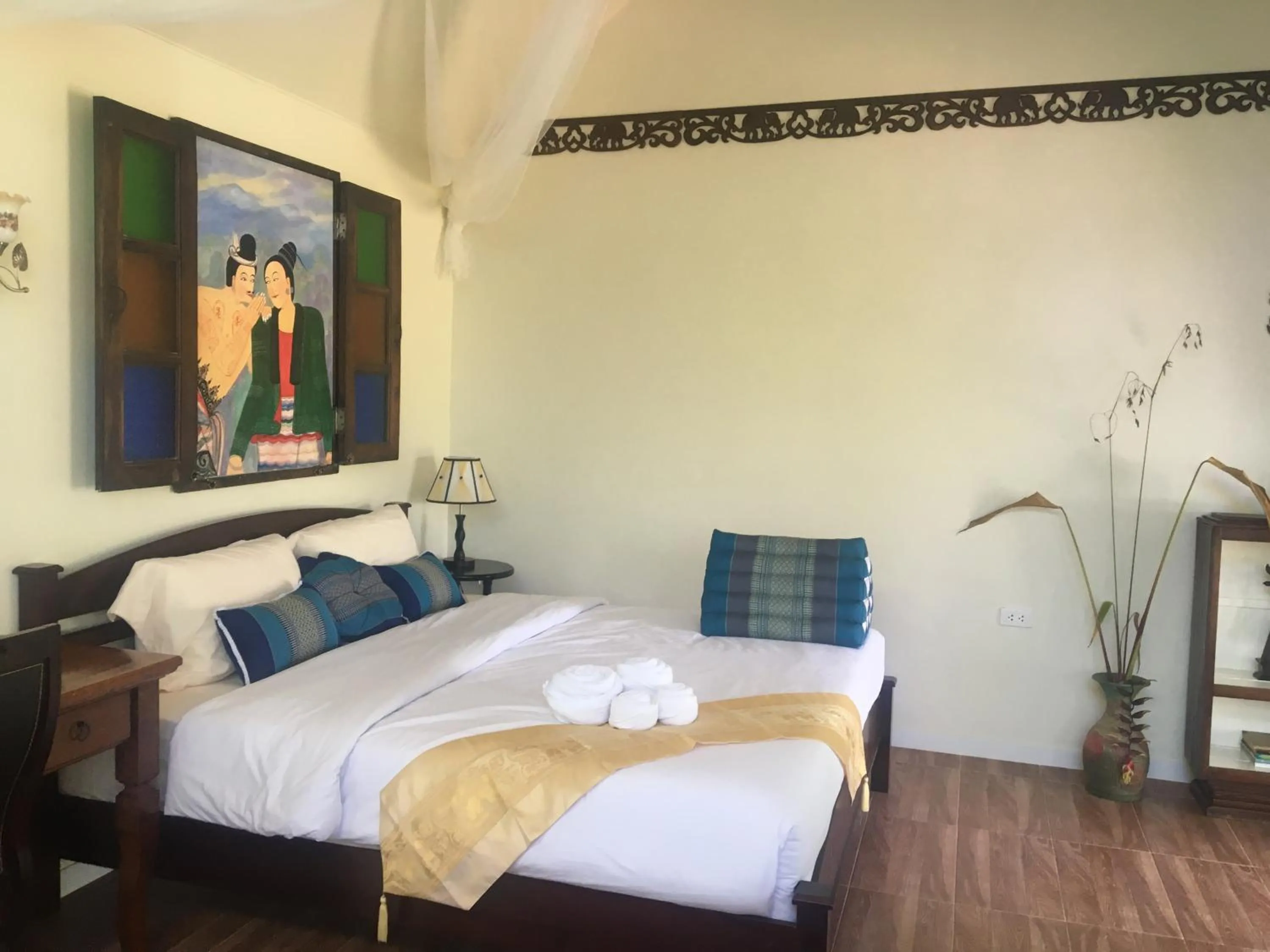 Bed in Nan Rim Nam Resort