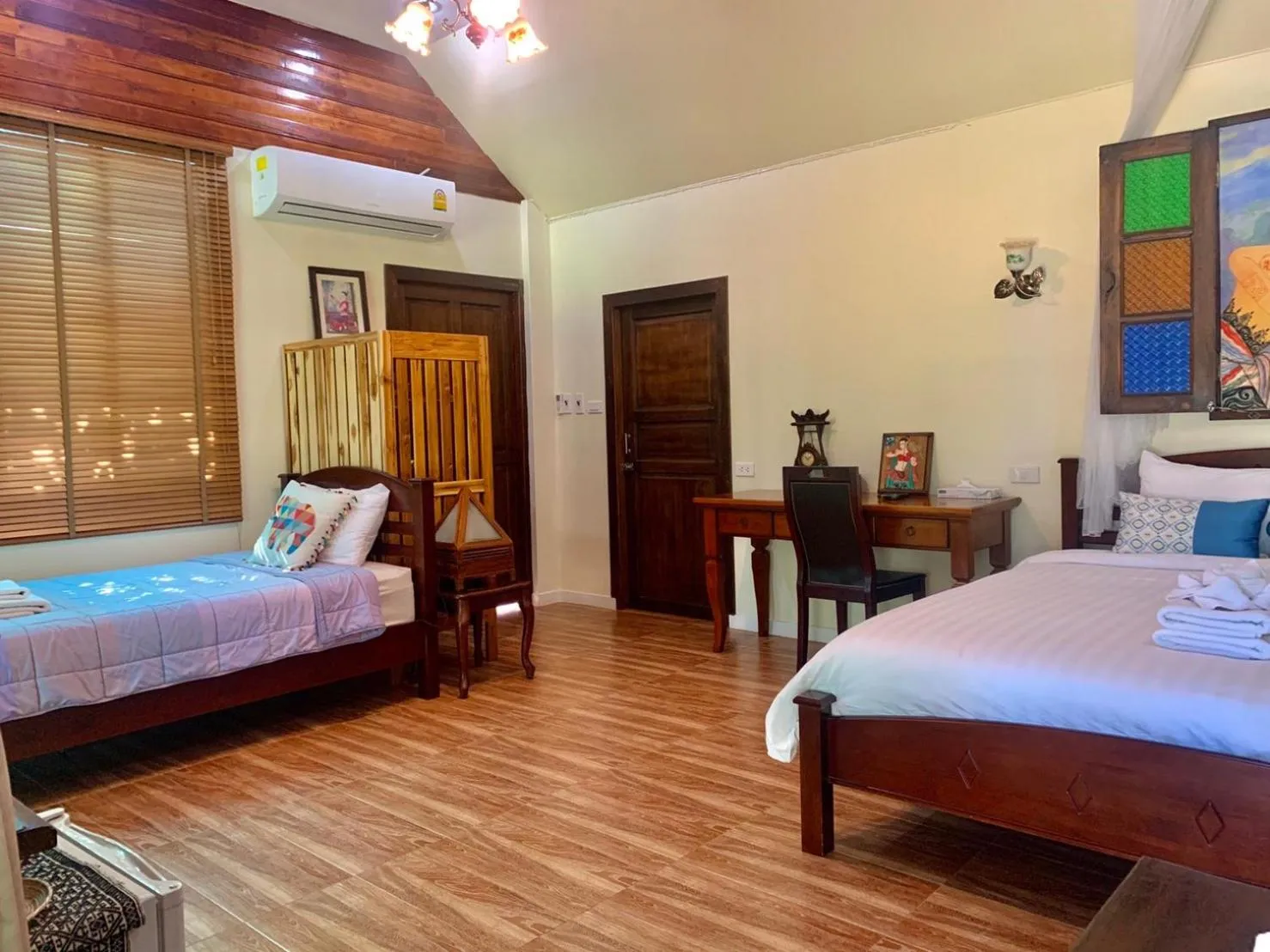 Bed in Nan Rim Nam Resort