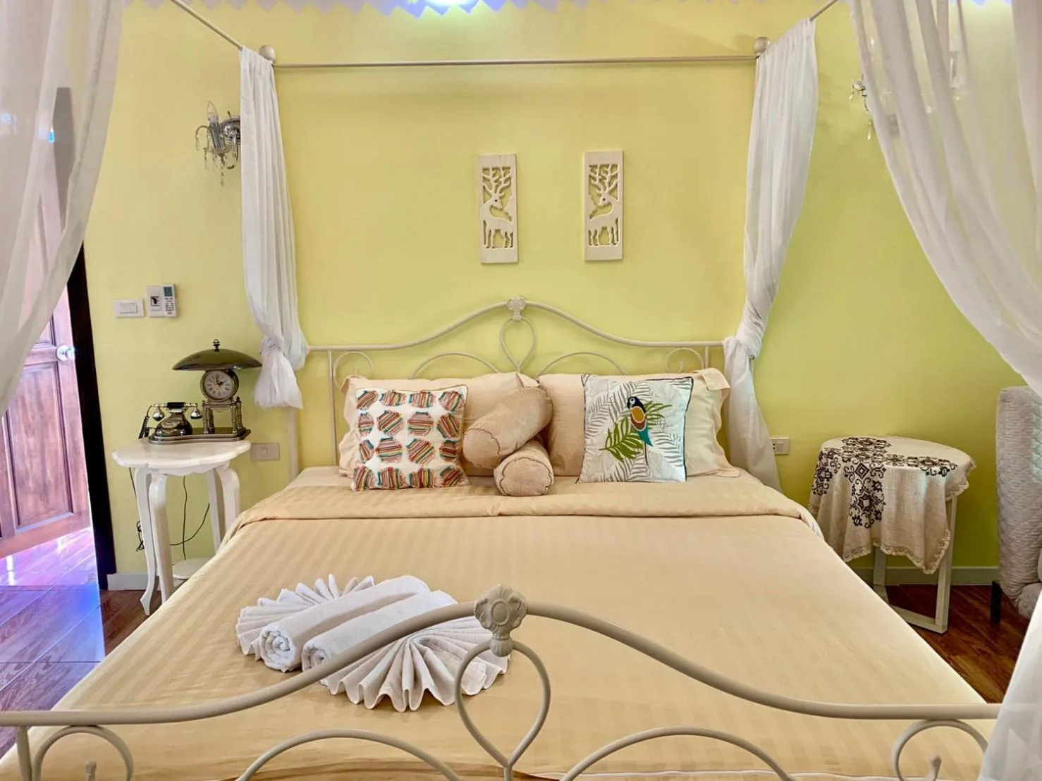 Bed in Nan Rim Nam Resort