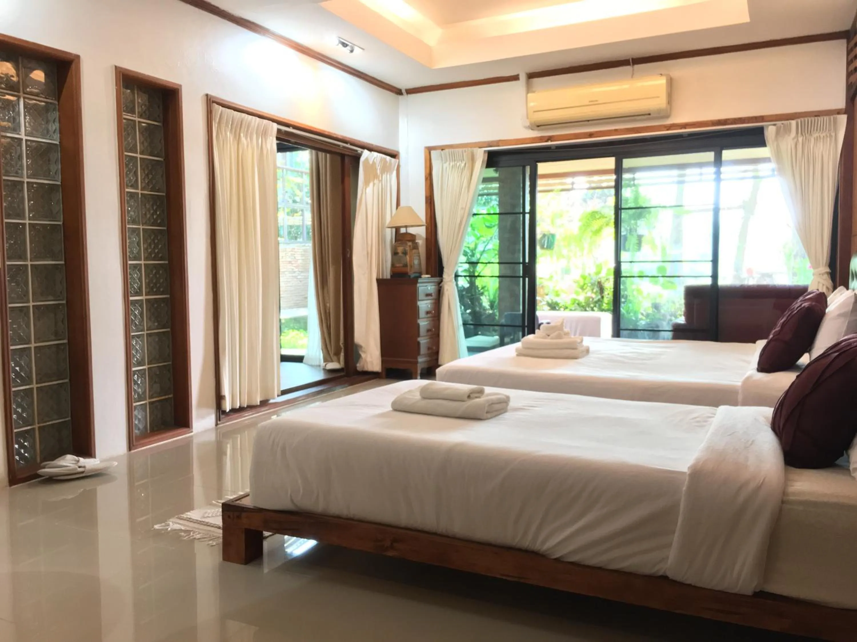 Bed in Nan Rim Nam Resort