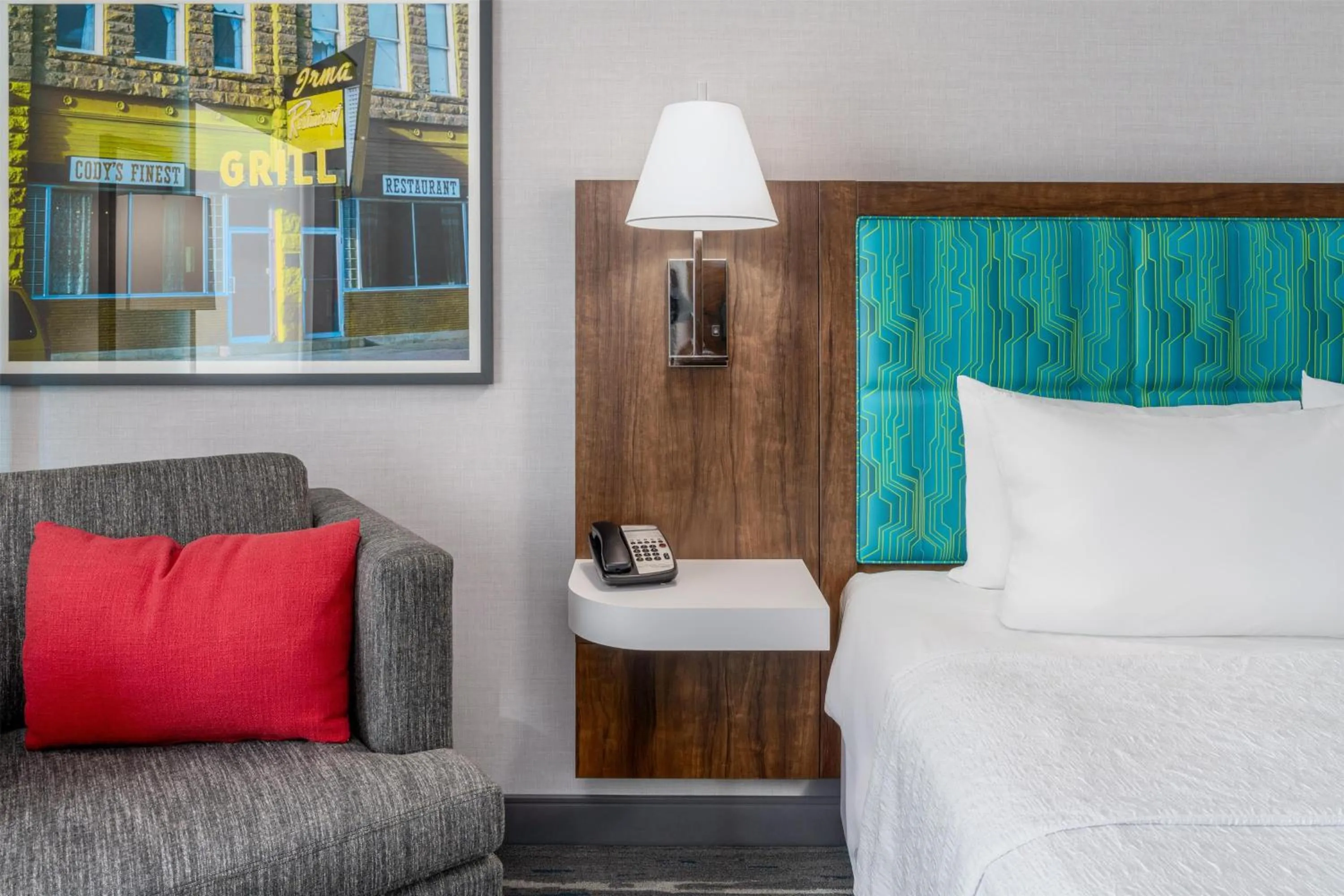 Bed in Hampton Inn Sheridan