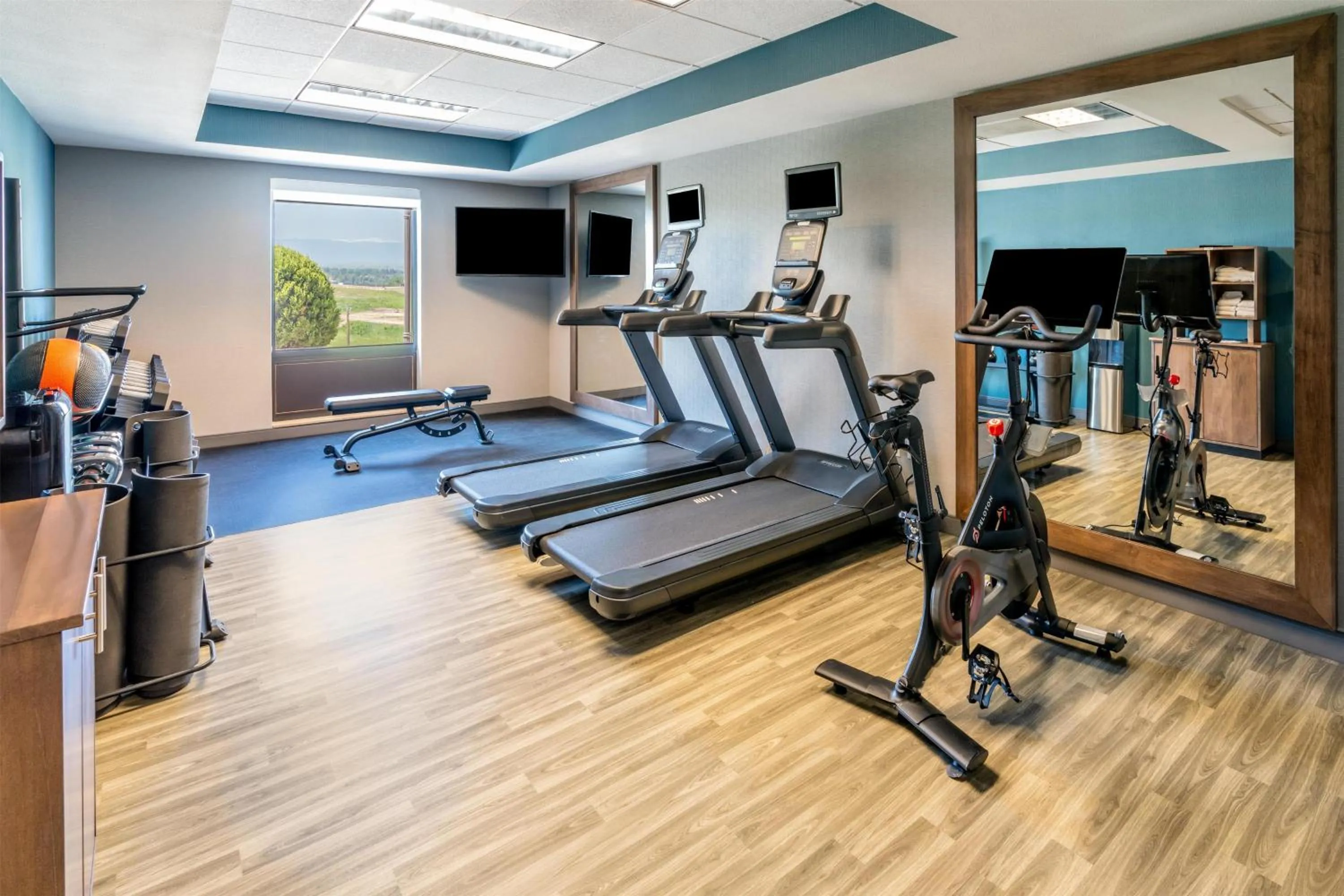 Fitness centre/facilities in Hampton Inn Sheridan