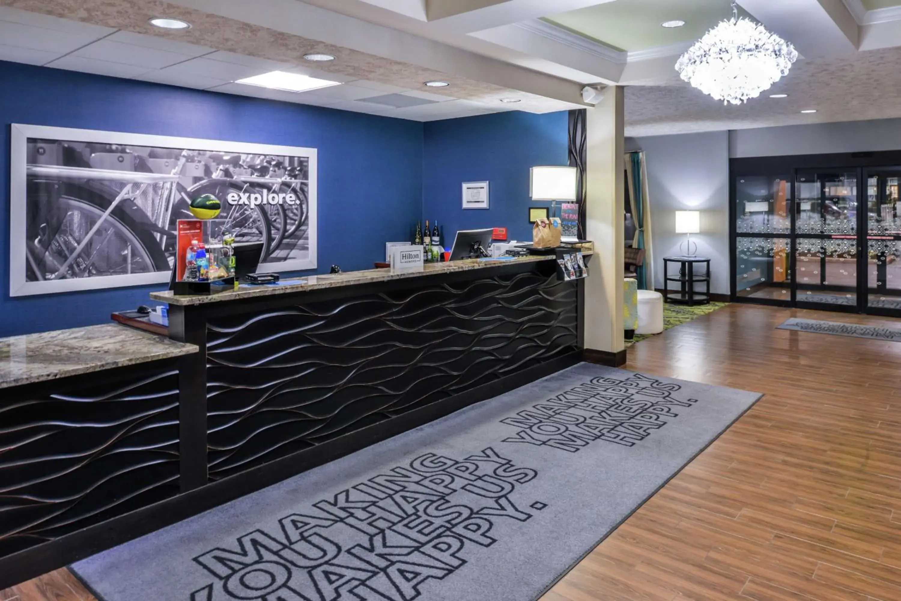 Lobby or reception in Hampton Inn Eugene Lobby or reception in Hampton Inn Eugene