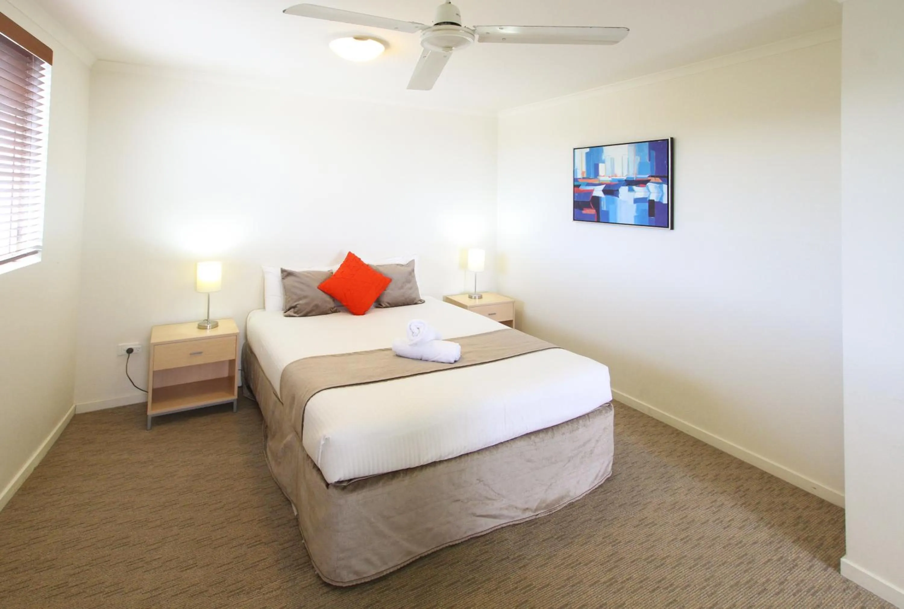 Bedroom, Bed in Caloundra Central Apartment Hotel Official