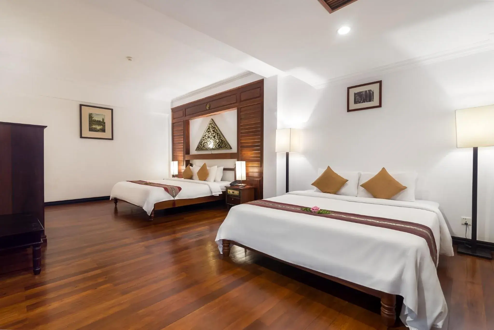 Photo of the whole room, Bed in Kingdom Angkor Hotel