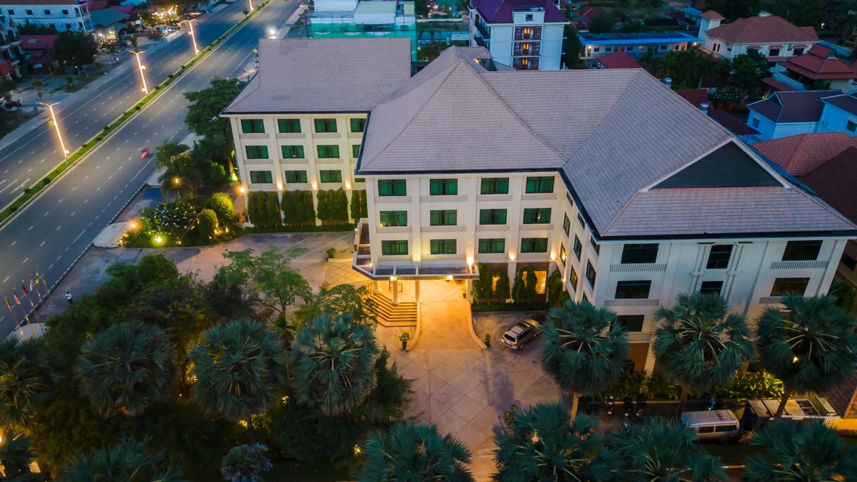 Street view in Kingdom Angkor Hotel