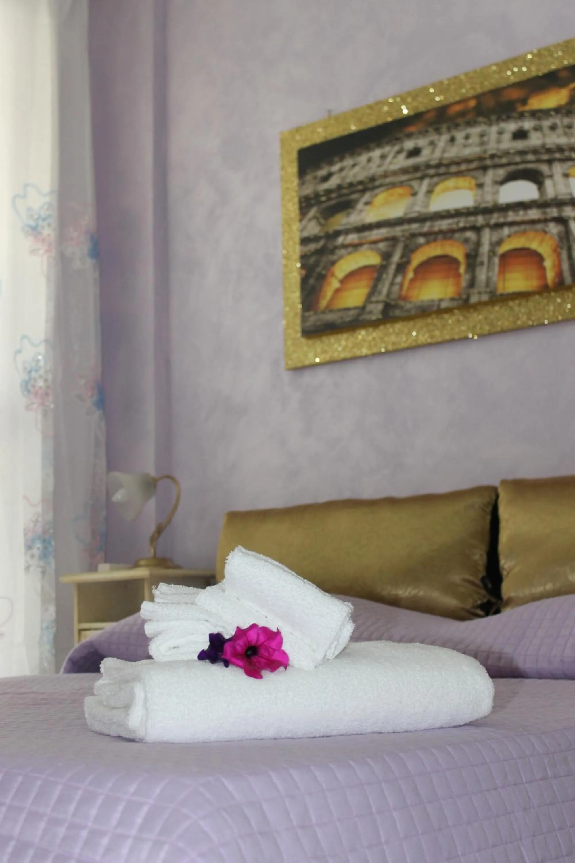 Decorative detail, Bed in San Peter's Golden Rooms