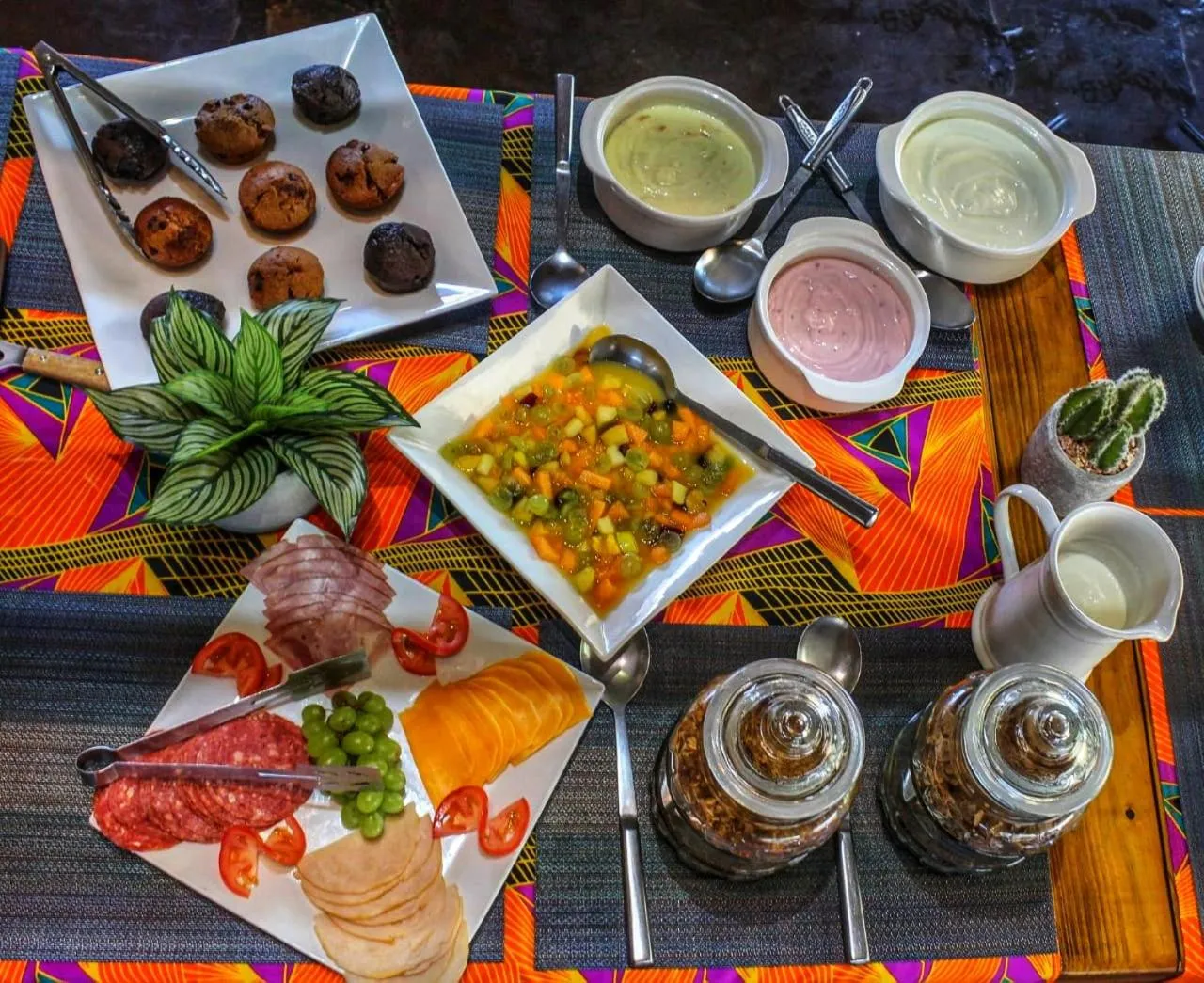 Continental breakfast in AmaZulu Lodge
