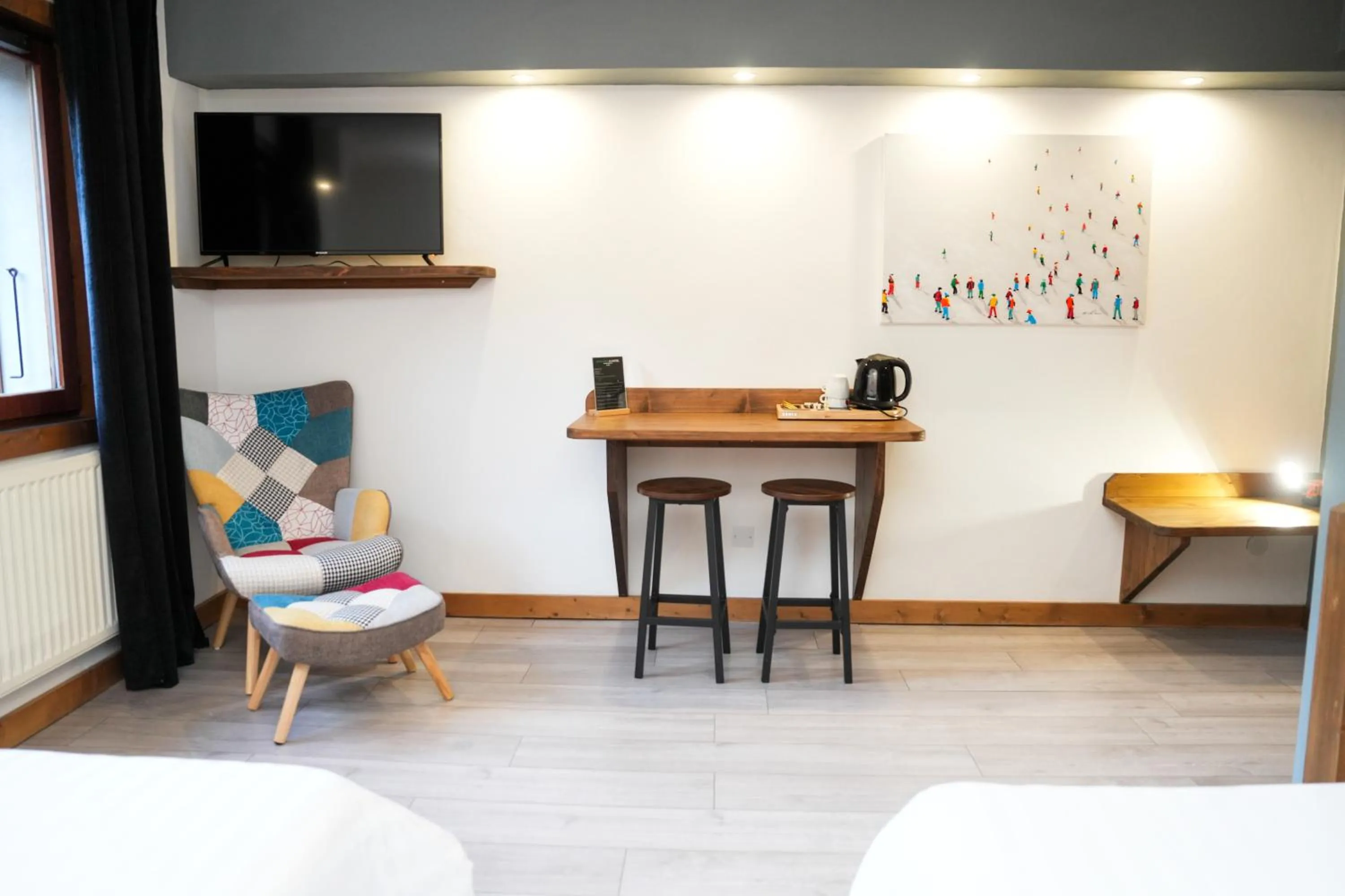 View (from property/room), Bed in Fontaine du Mont Blanc Hotel & Spa