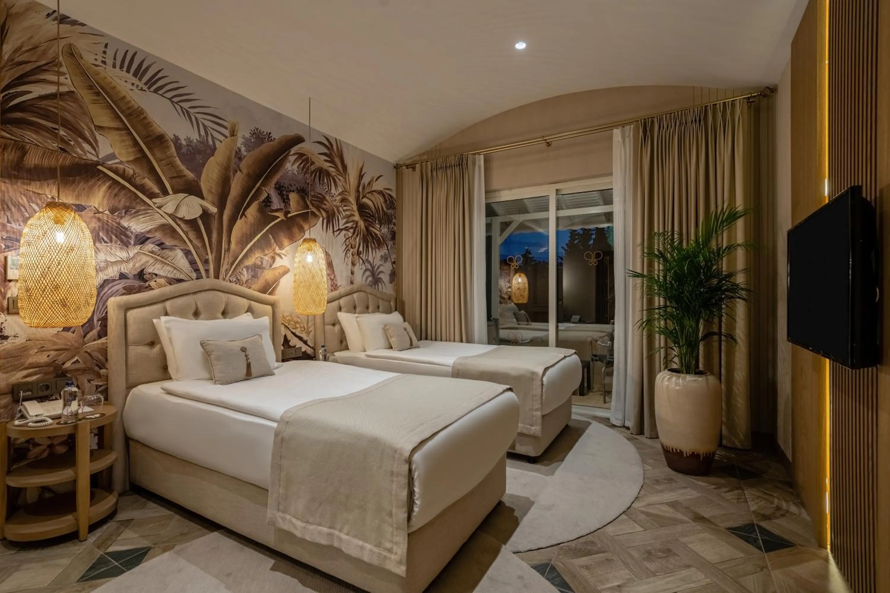 Bed in Papillon Ayscha Resort & Spa